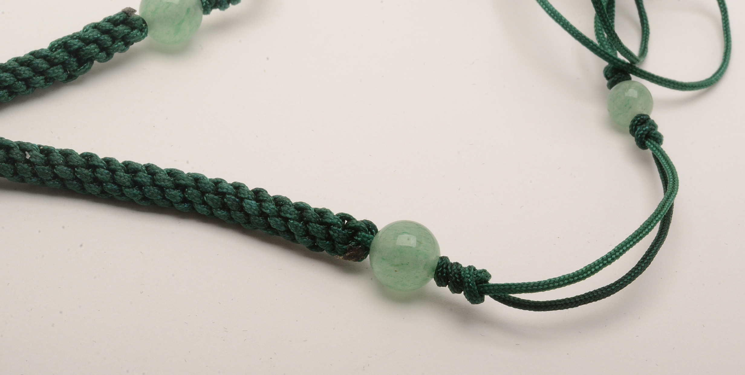 Chinese Aventurine Quartz Carved and Beaded Necklace