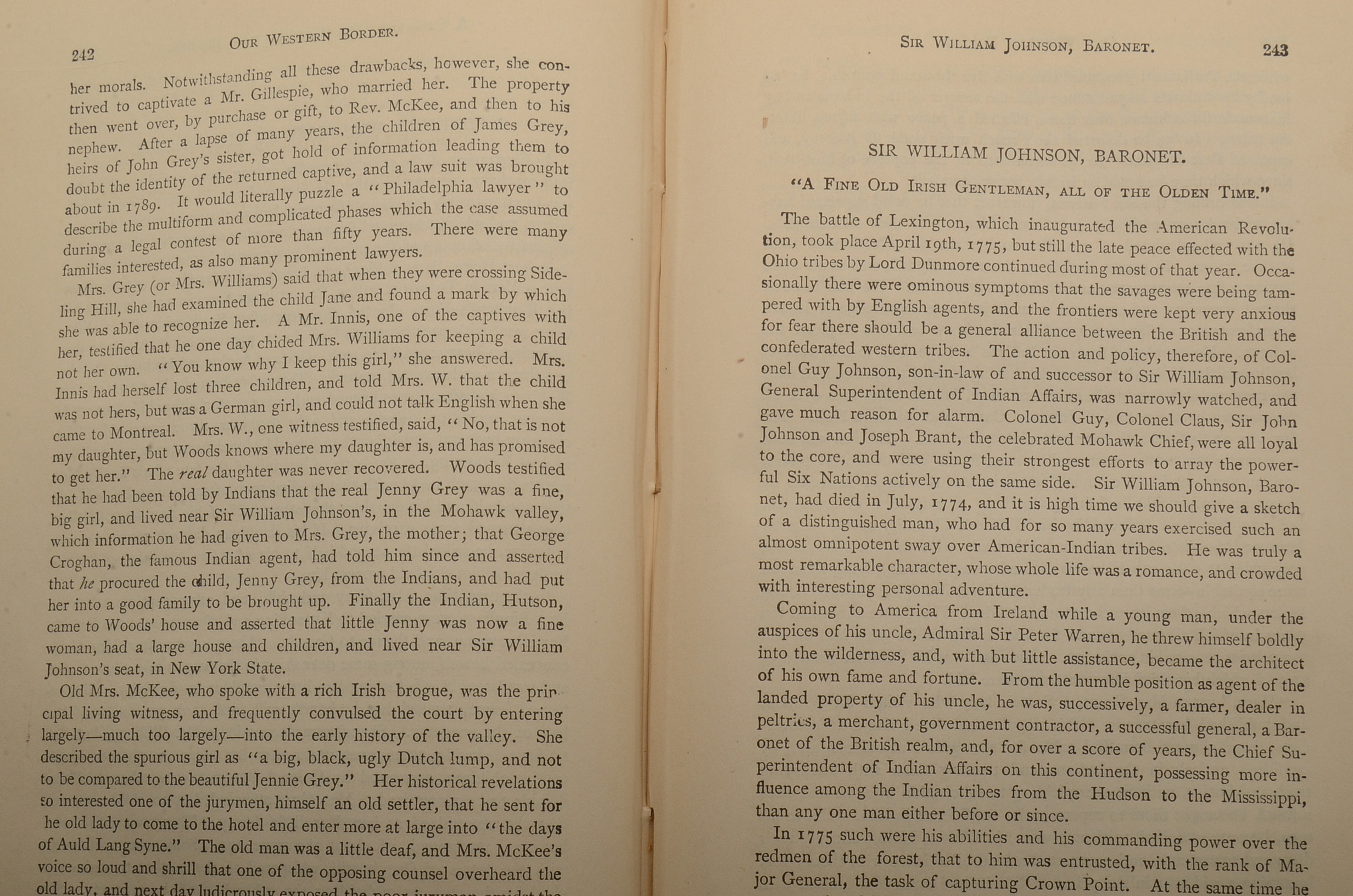 1876 "Our Western Border, One Hundred Years Ago"