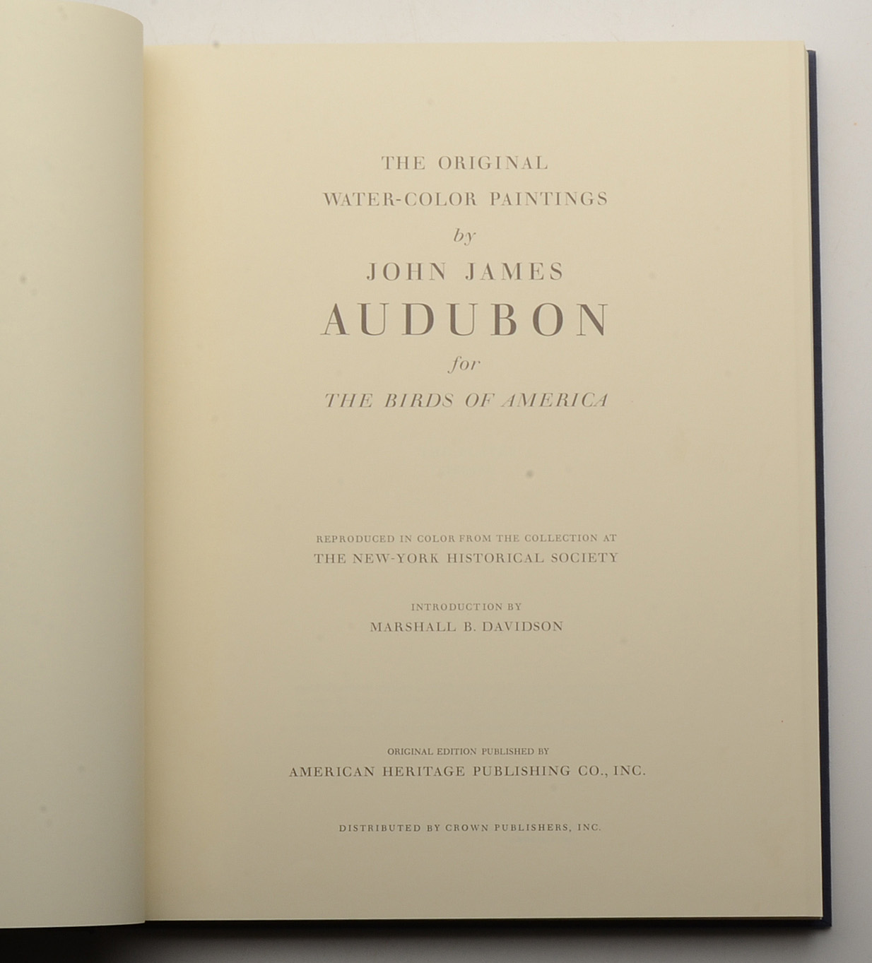 Two-Volume "Original Watercolor Paintings of John James Audubon"