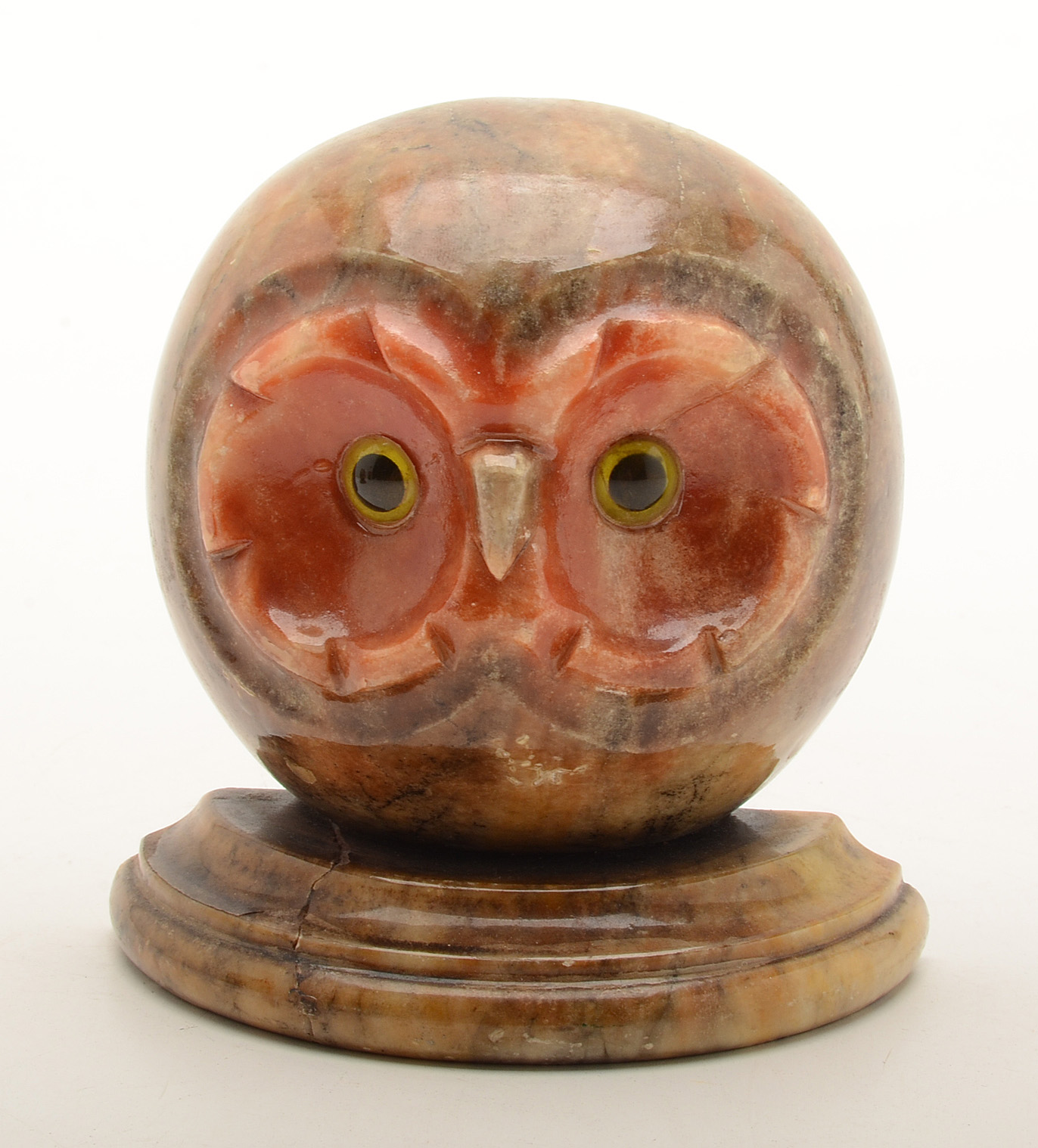 Italian Alabaster Owl Bookends