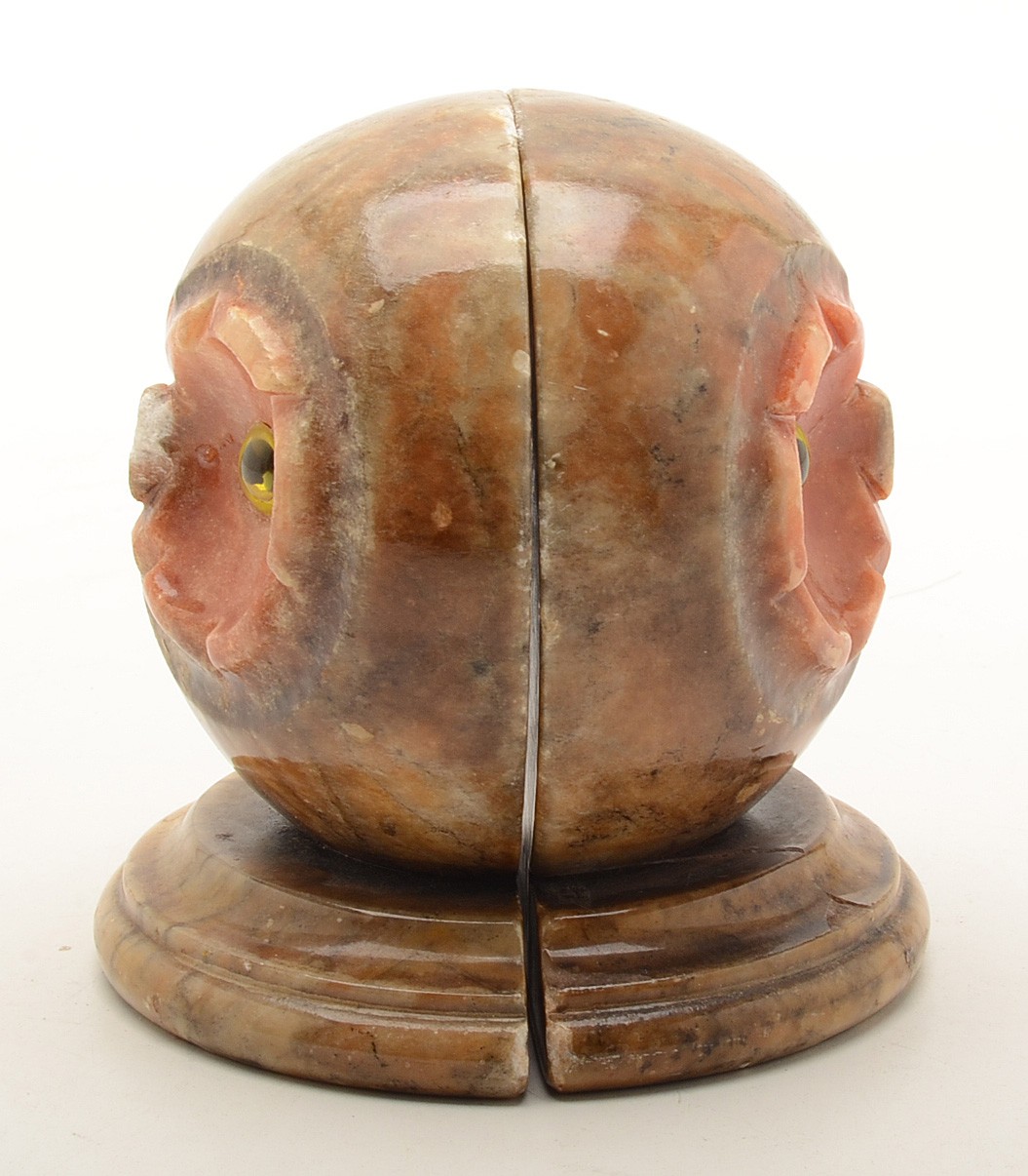 Italian Alabaster Owl Bookends