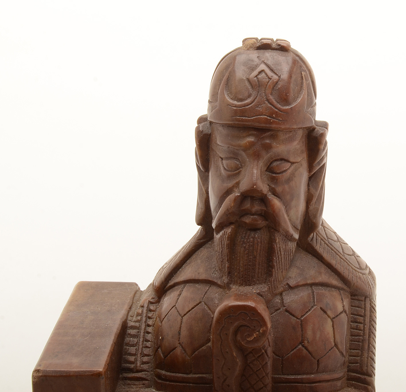 Chinese Inspired Carved Soapstone Bookends