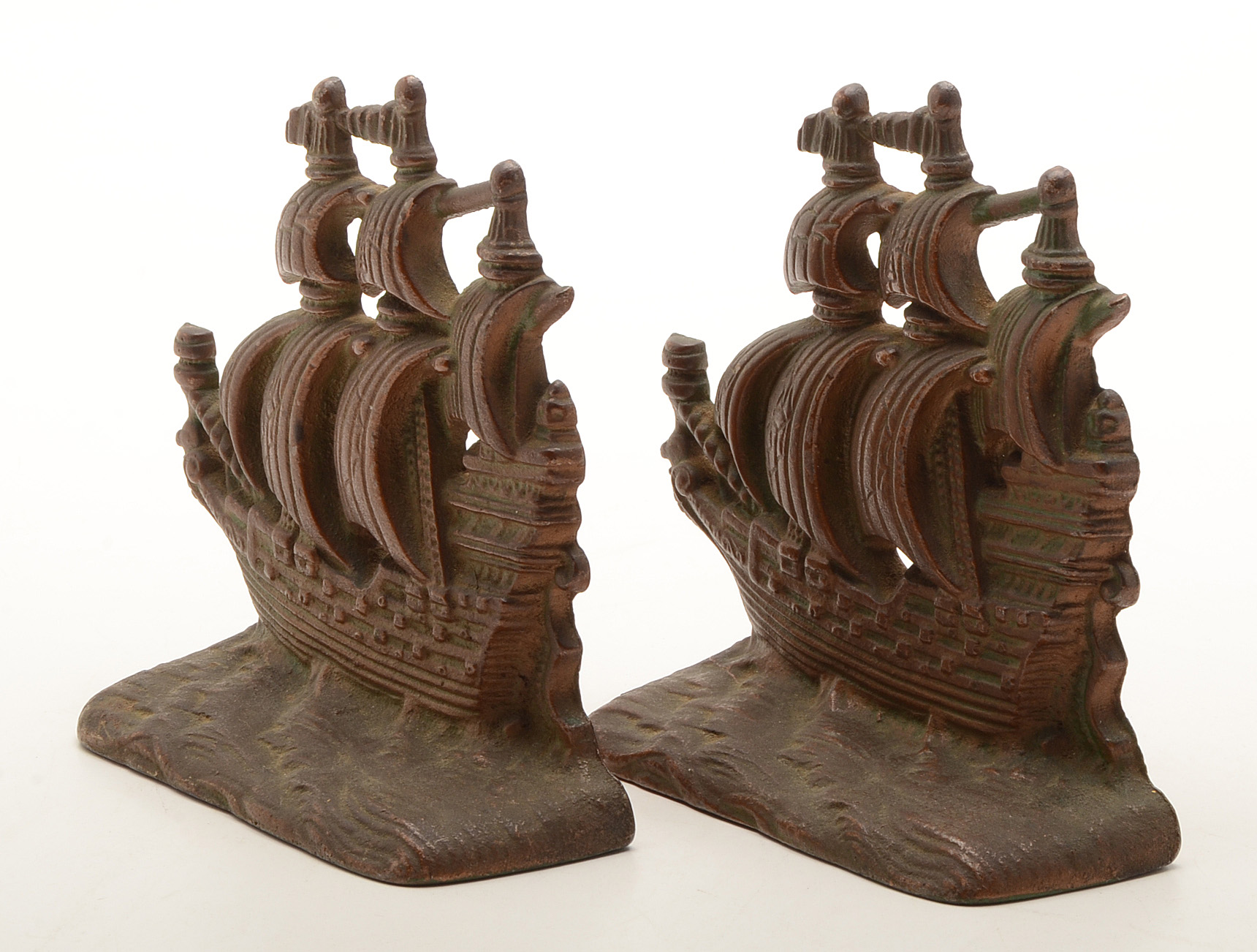 Hubley Cast Iron Ship Bookends