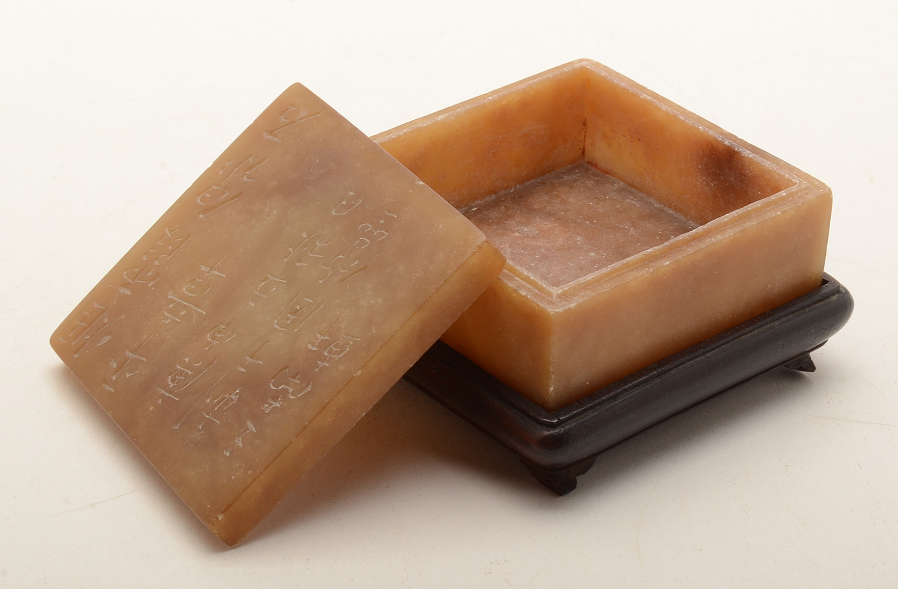 Vintage Chinese Soapstone Trinket Box