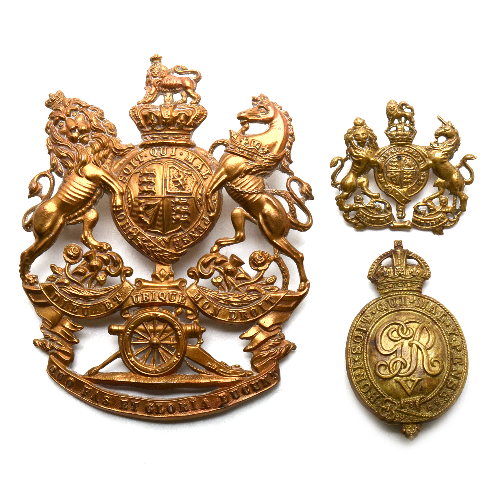 British Royal Coat of Arms Brass Embellishments