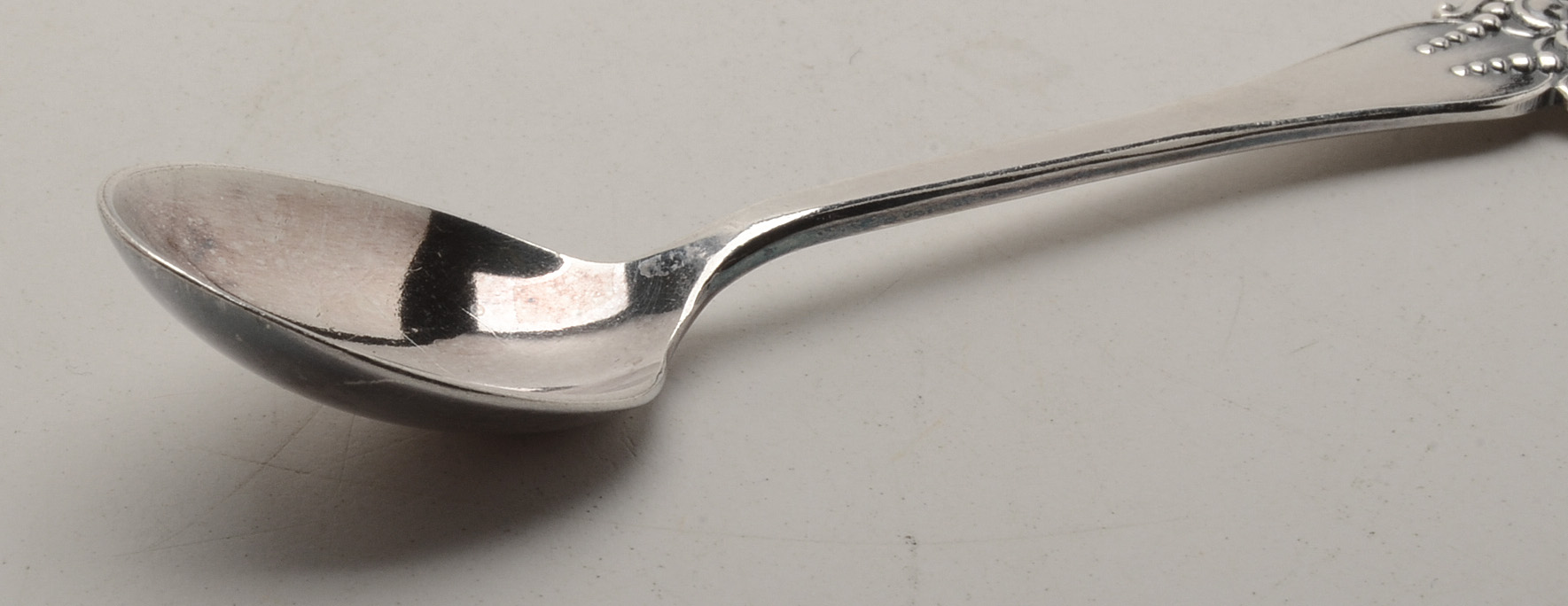 Six Meka Danish Silver Tone Demitasse Spoons