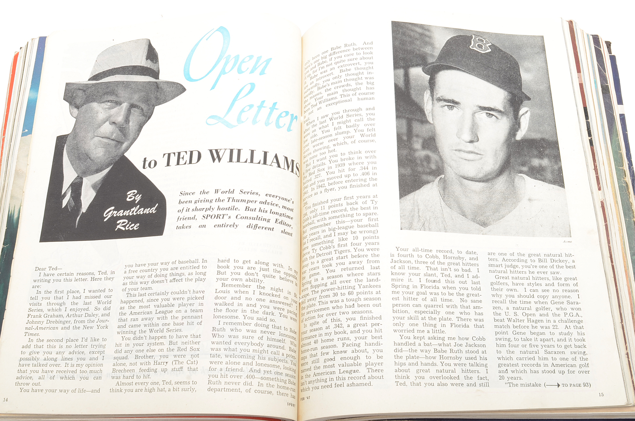 Book Filled With 1946-1947 "Sport" Magazines