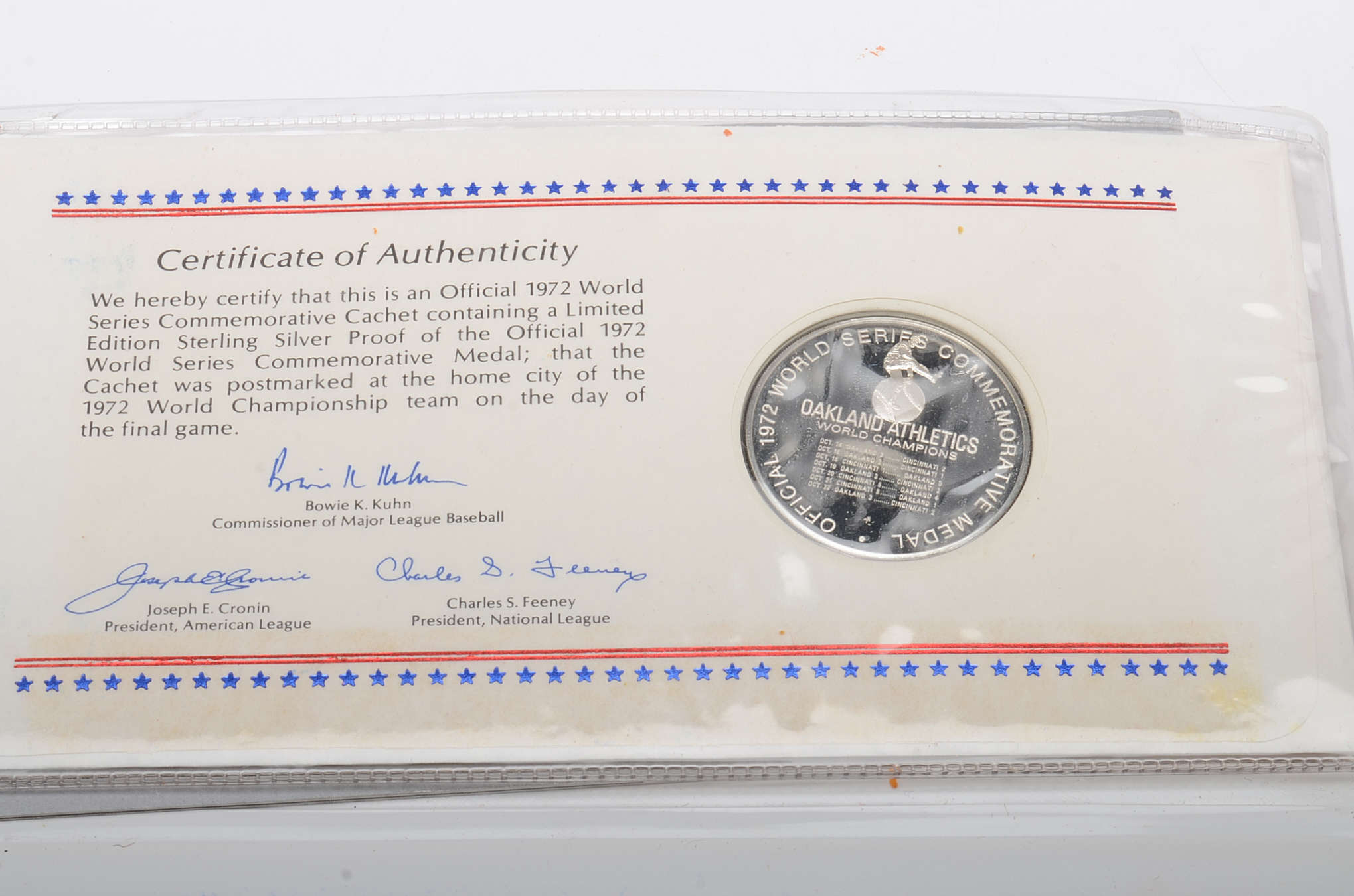 1972 World Series Minted Coin with Packet