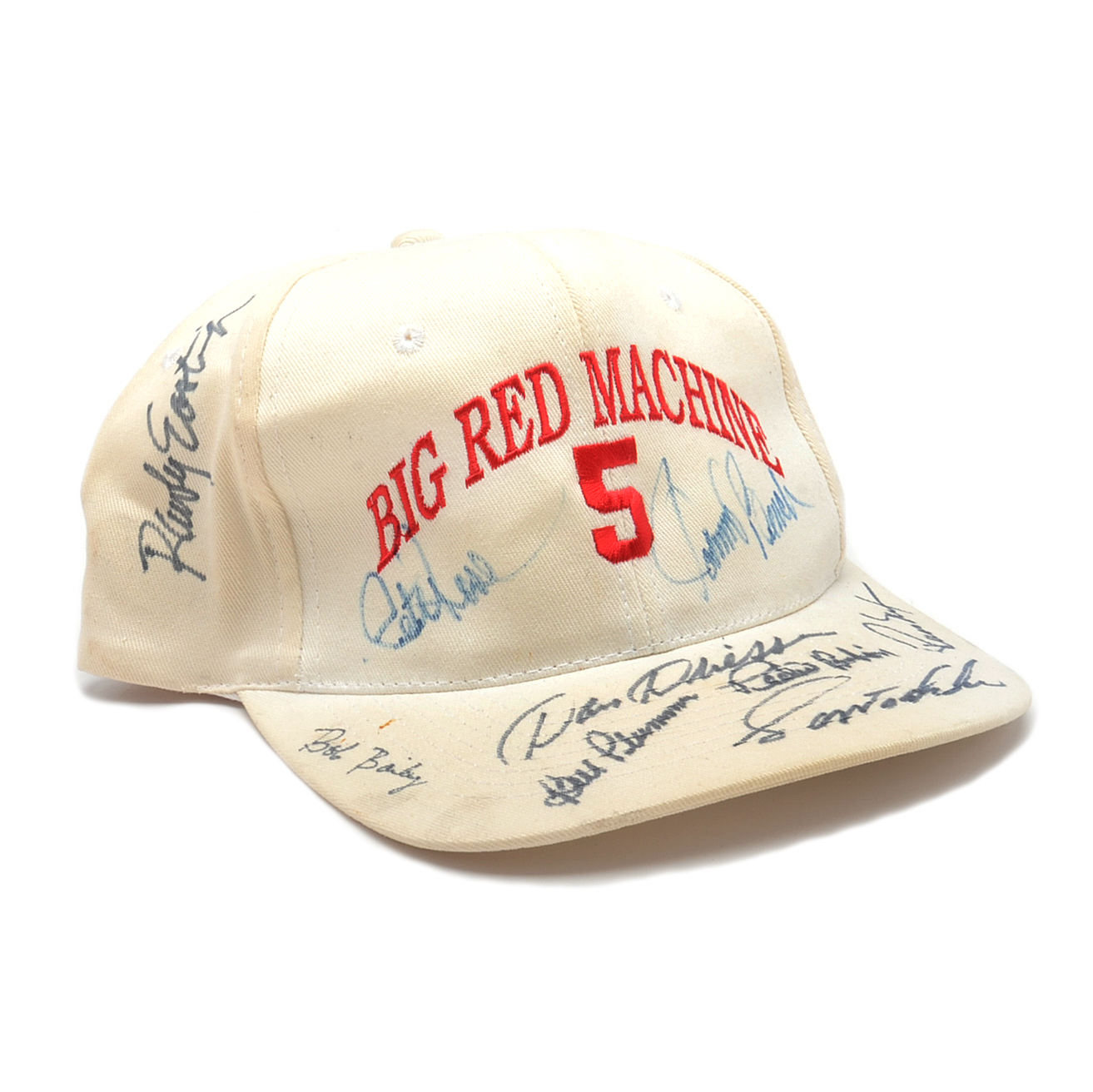 White "Big Red Machine" Signed Hat