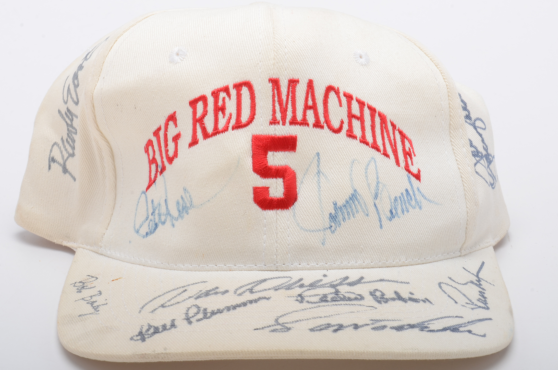 White "Big Red Machine" Signed Hat
