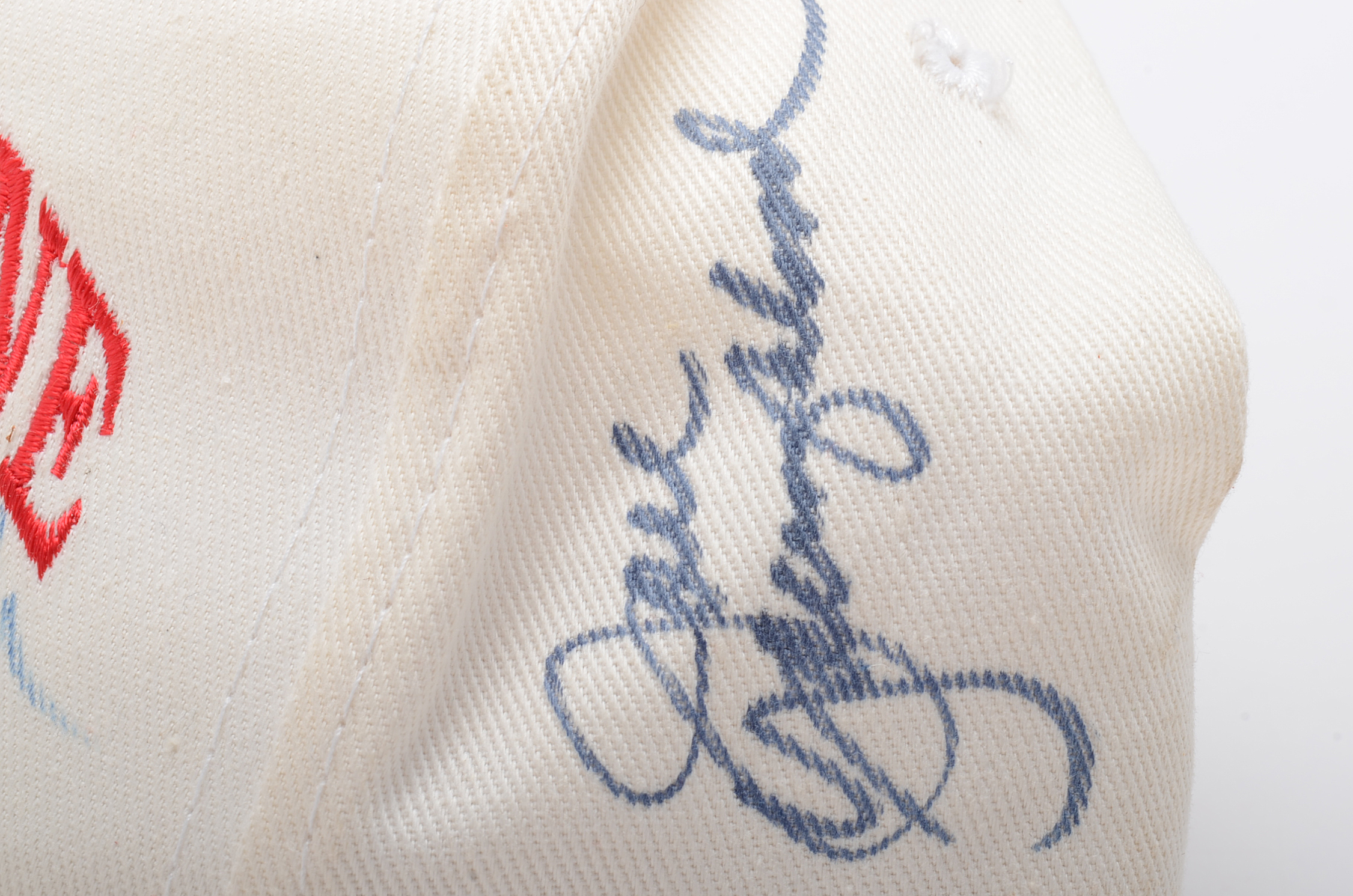 White "Big Red Machine" Signed Hat