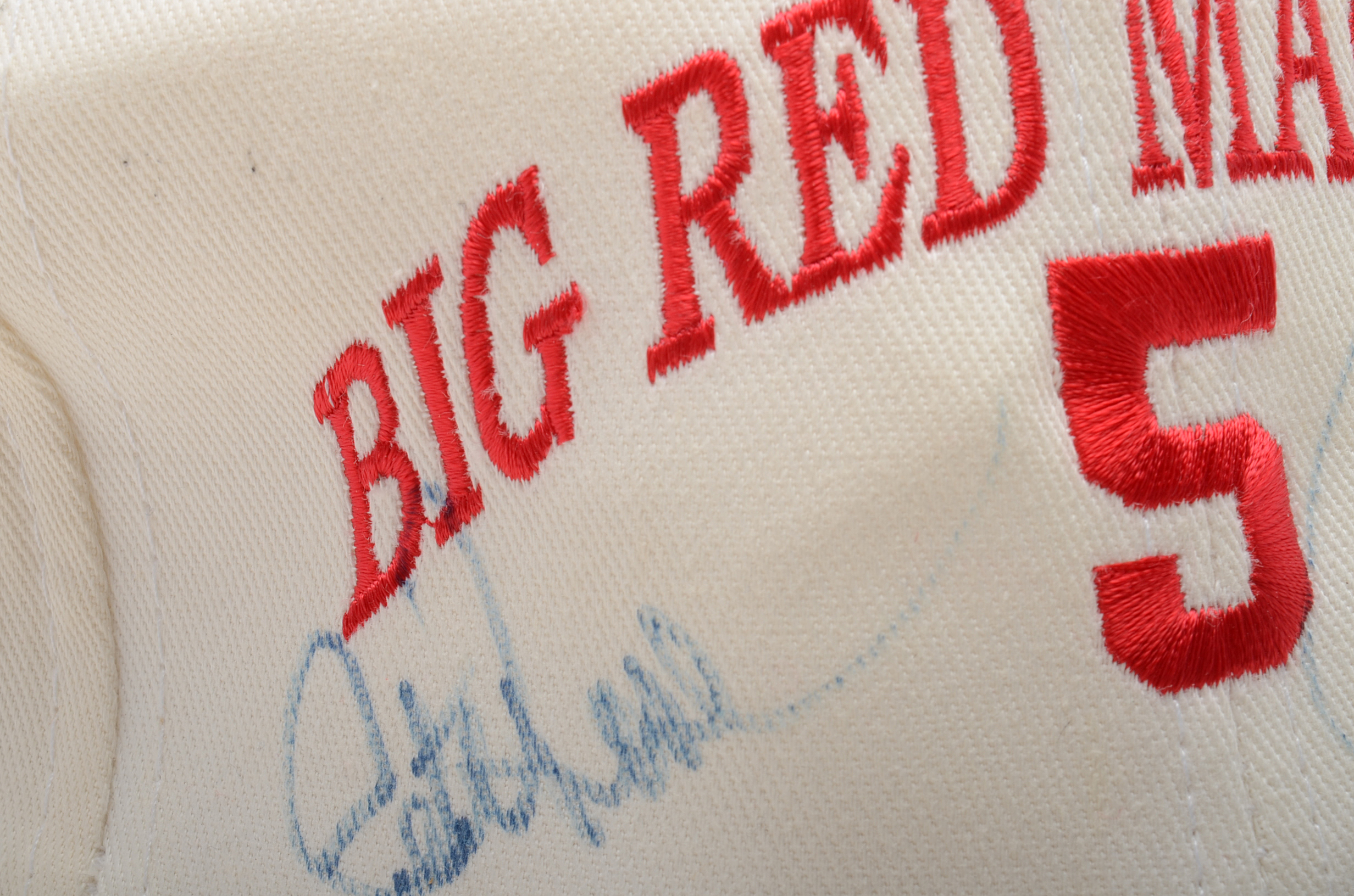 White "Big Red Machine" Signed Hat