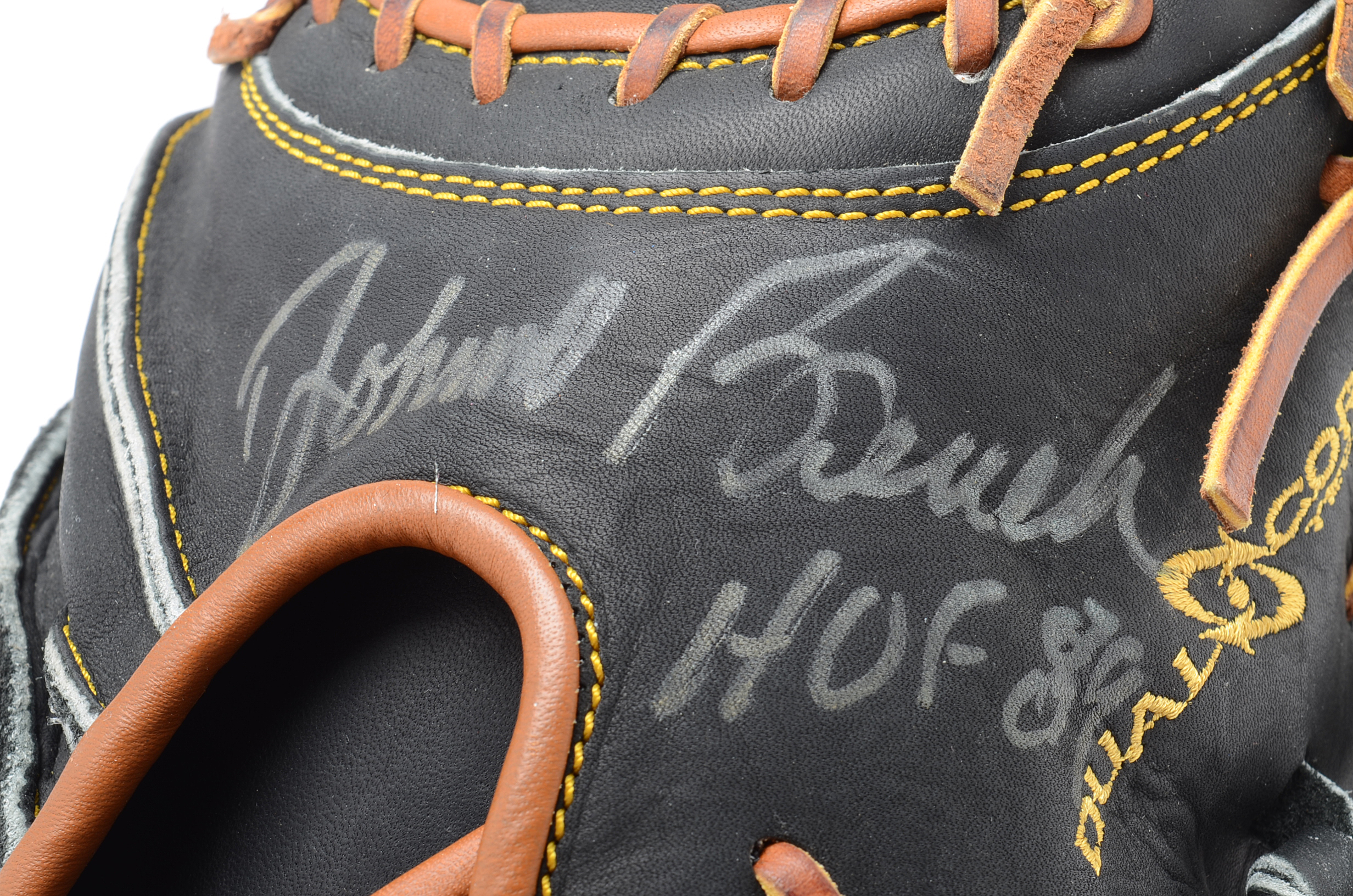 Johnny Bench Signed Black Gold Glove