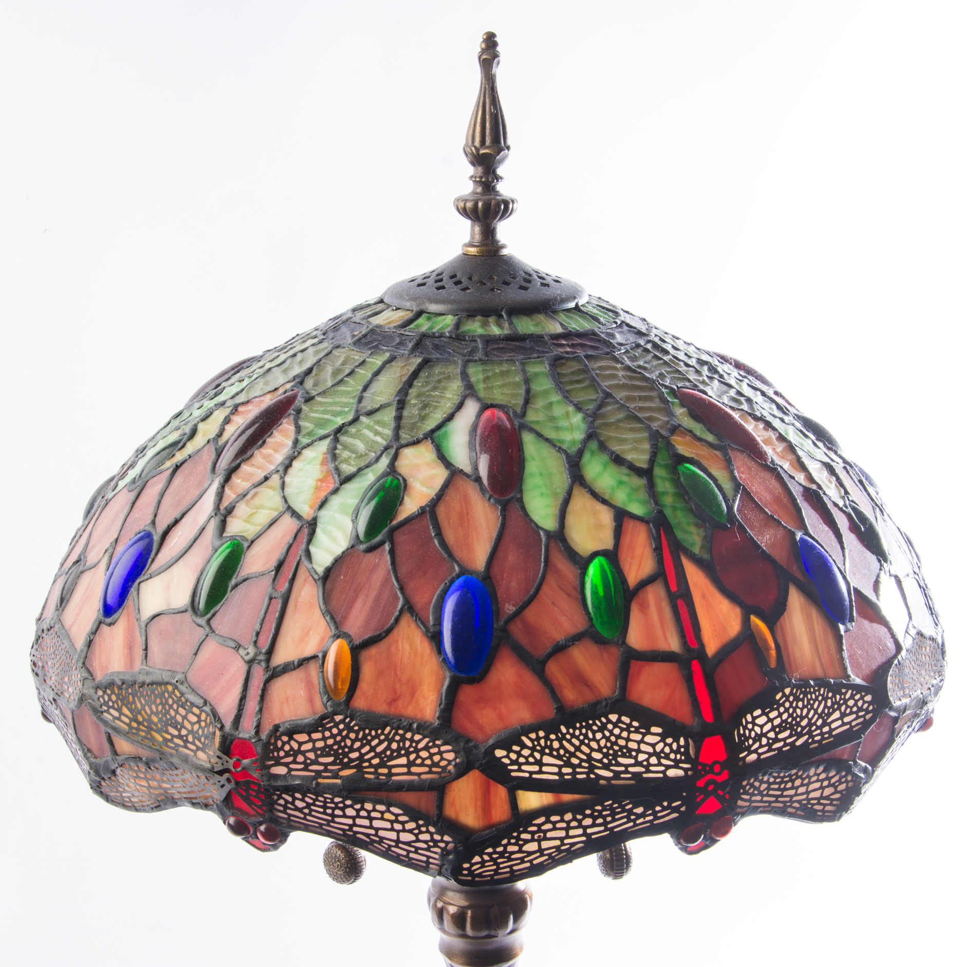 Dale Tiffany Stained Glass Dragonfly Lamp