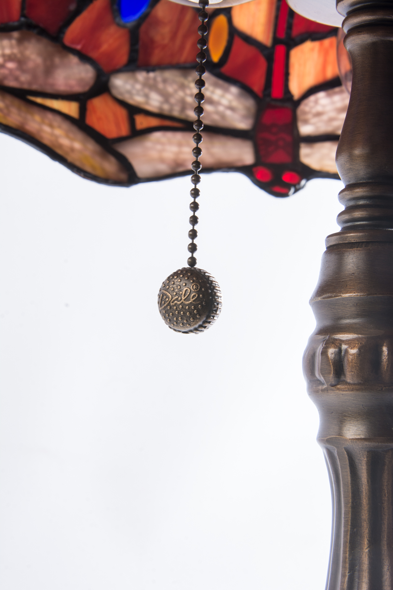 Dale Tiffany Stained Glass Dragonfly Lamp