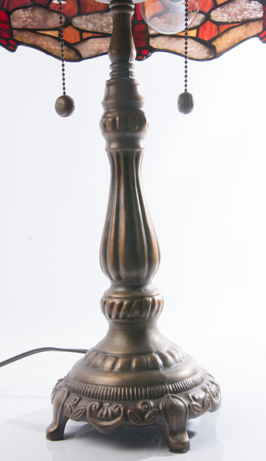 Dale Tiffany Stained Glass Dragonfly Lamp