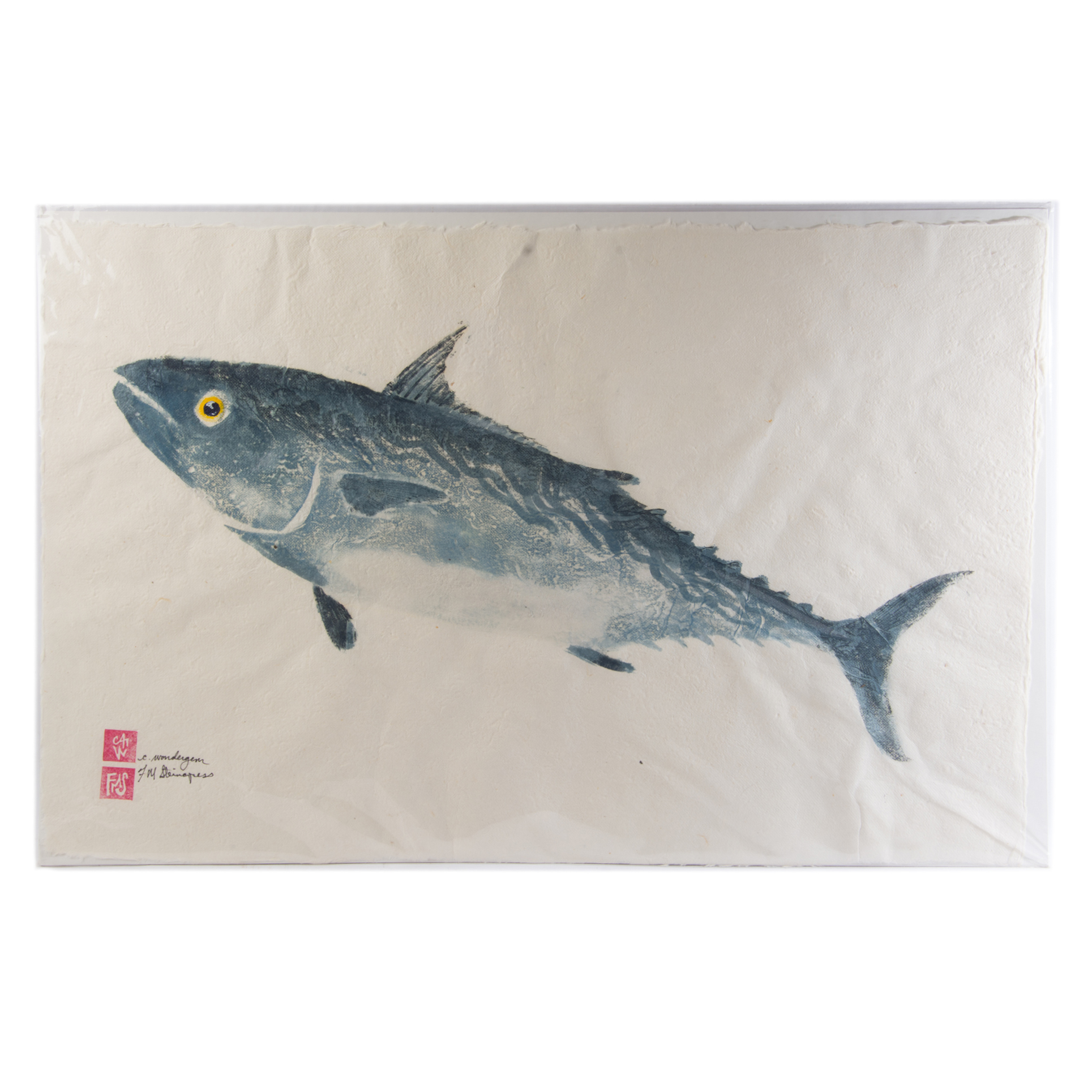 F.M. Steingress and Cat Wondergem Signed Gyotaku Fish Print