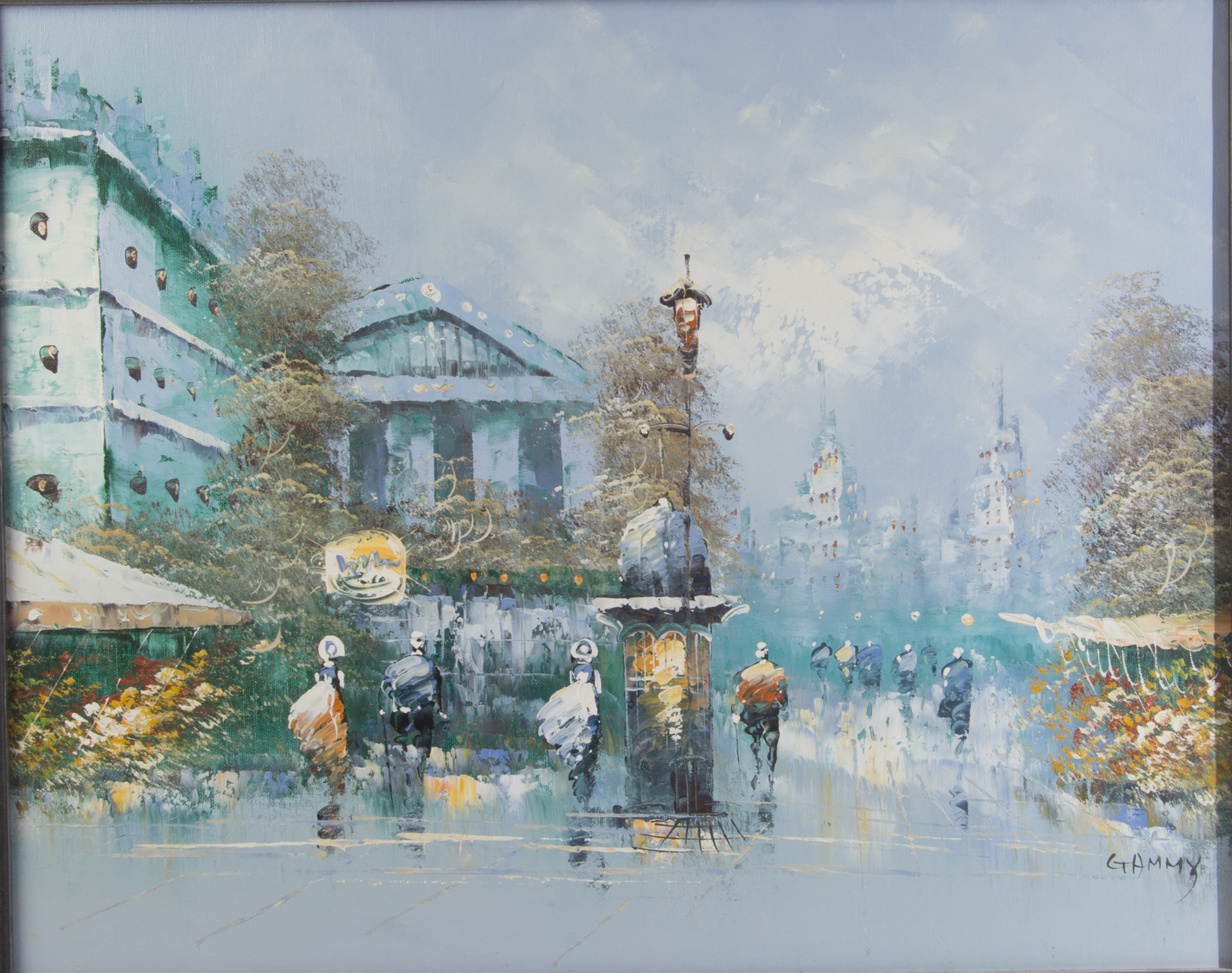 Gammy Original Parisian Acrylic Painting on Canvas