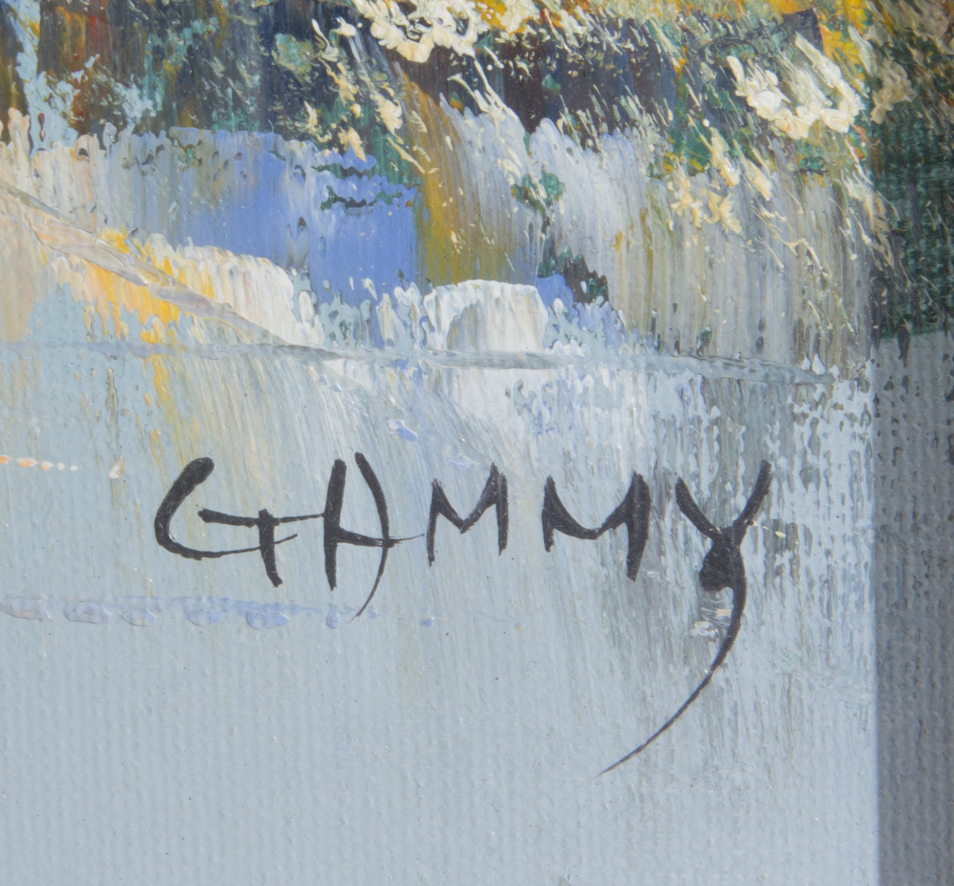 Gammy Original Parisian Acrylic Painting on Canvas