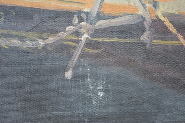 Janzan Original Oil Painting of Sea King Sailboat ***