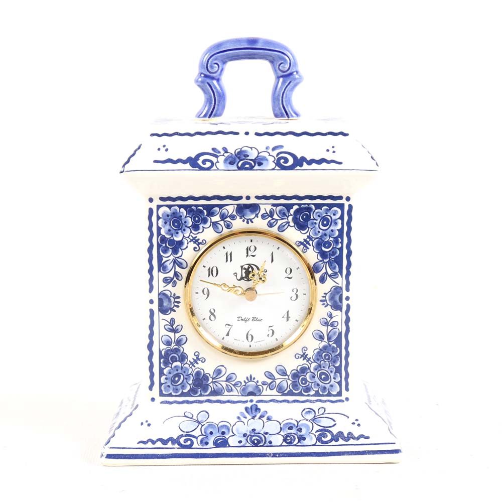 Handpainted Delft Blue Clock