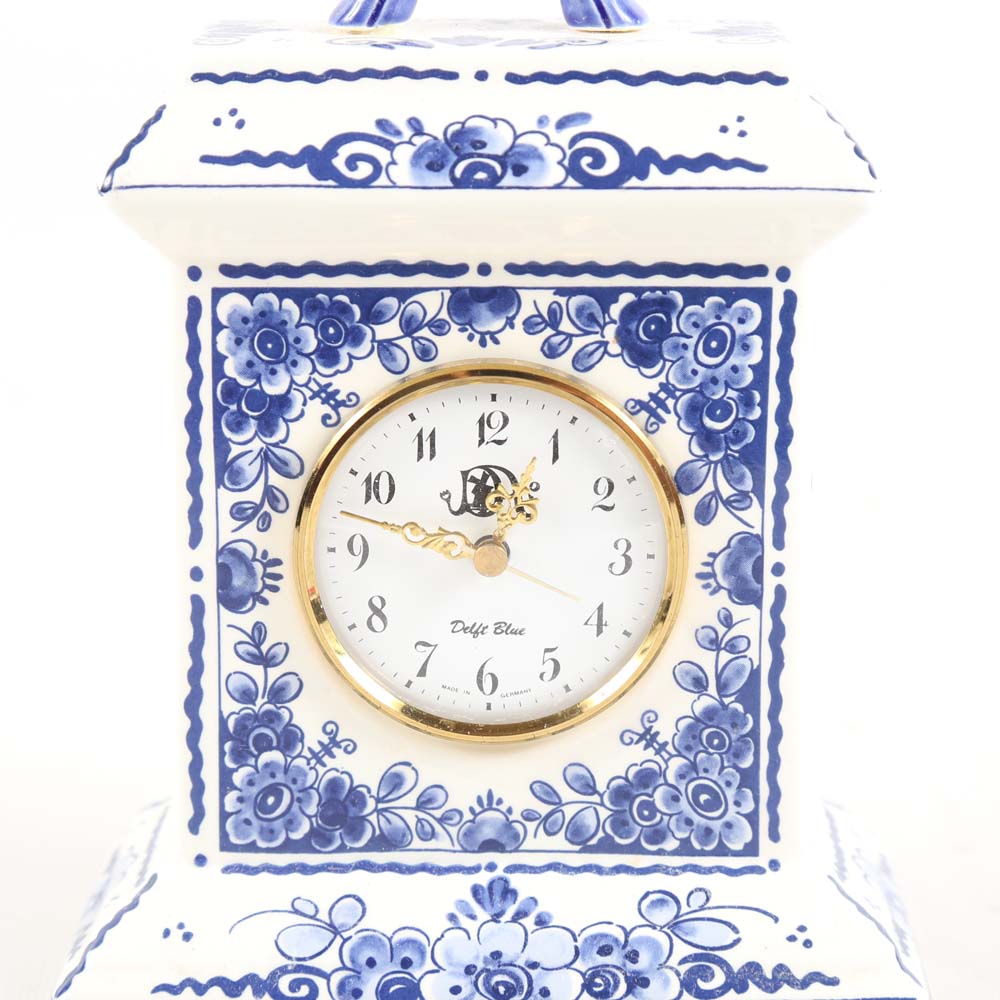 Handpainted Delft Blue Clock