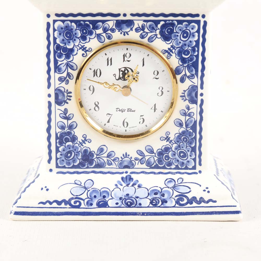 Handpainted Delft Blue Clock