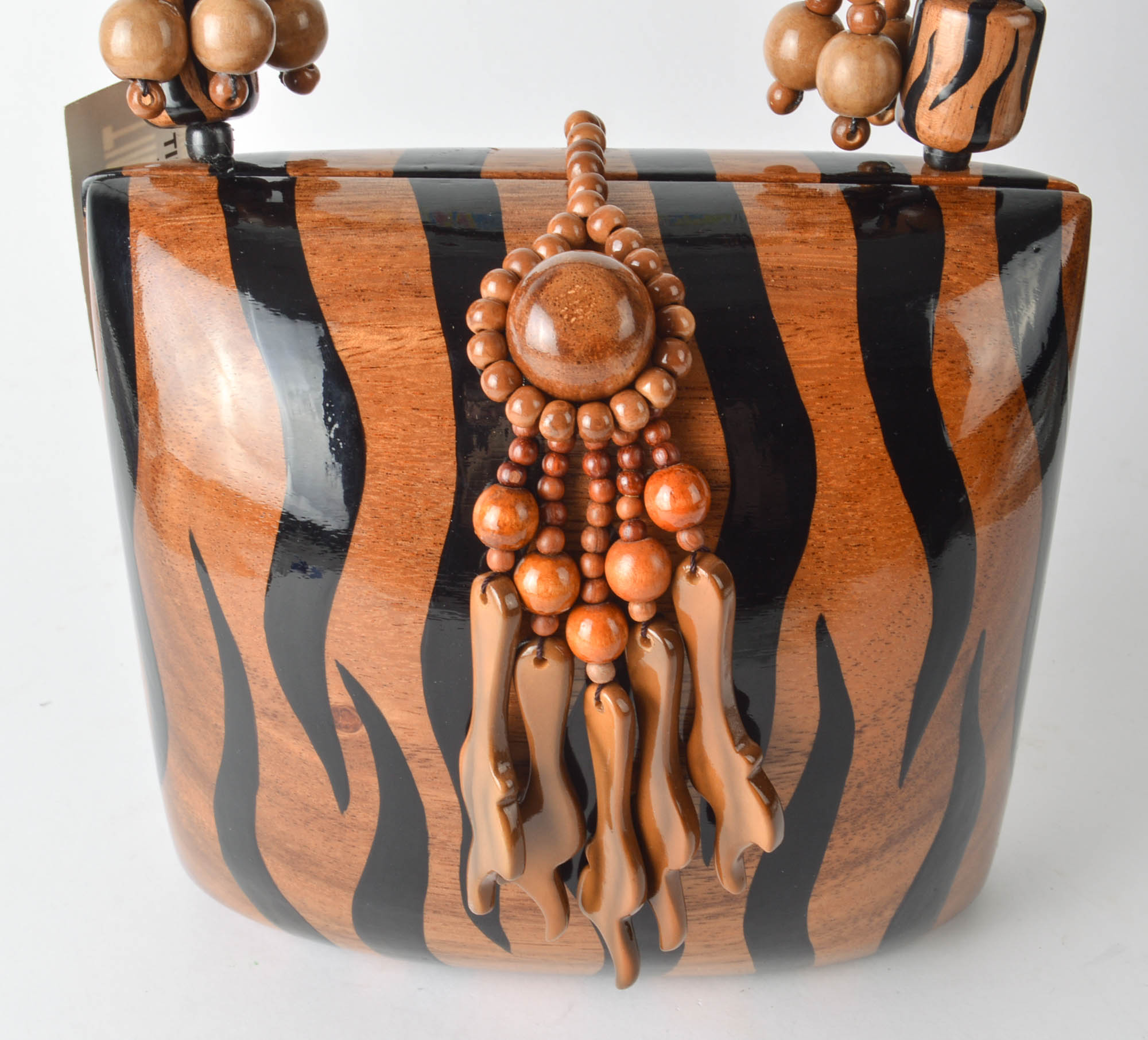 Timmy Woods of Beverly Hills Painted Acacia Handbag