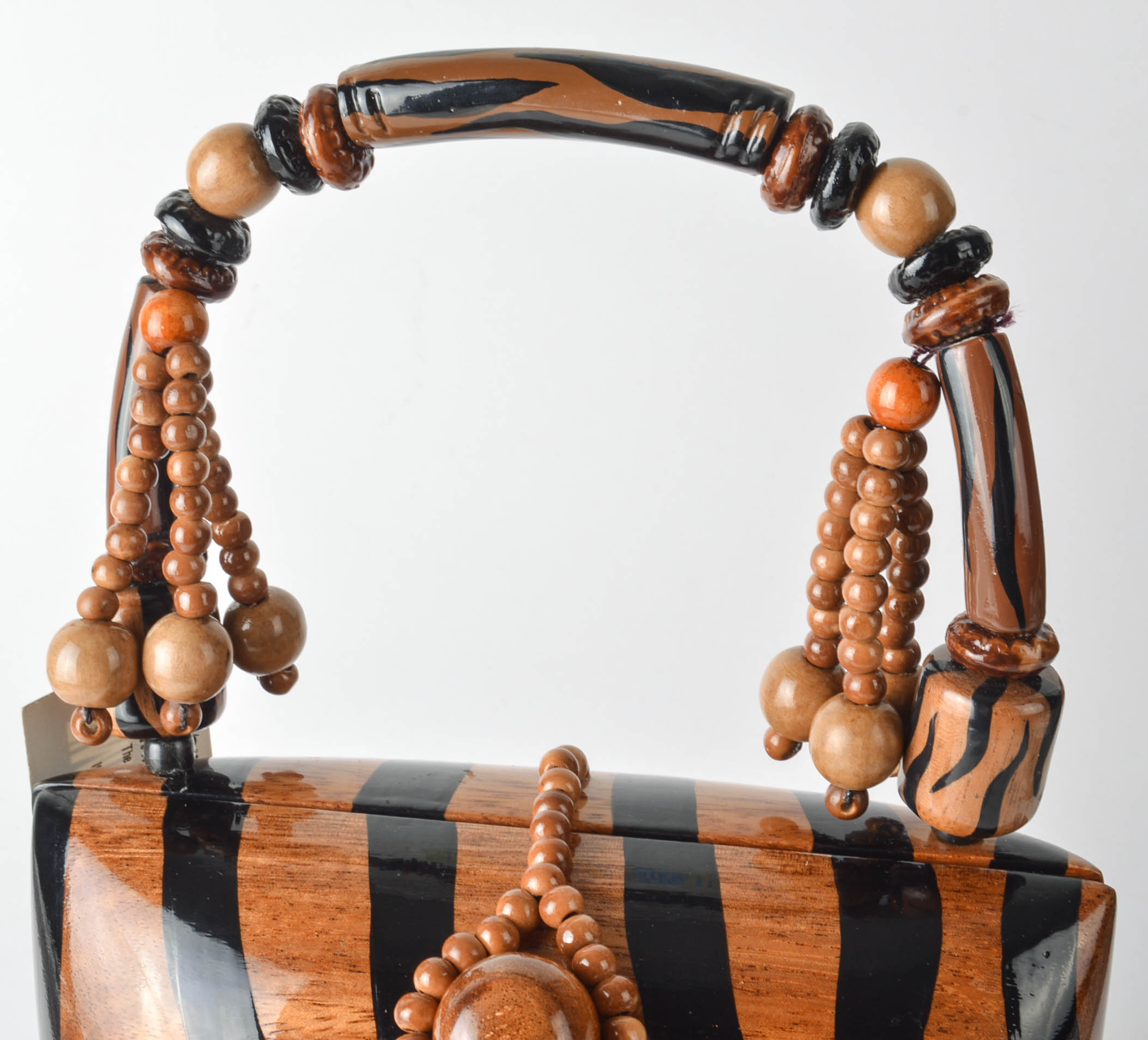 Timmy Woods of Beverly Hills Painted Acacia Handbag