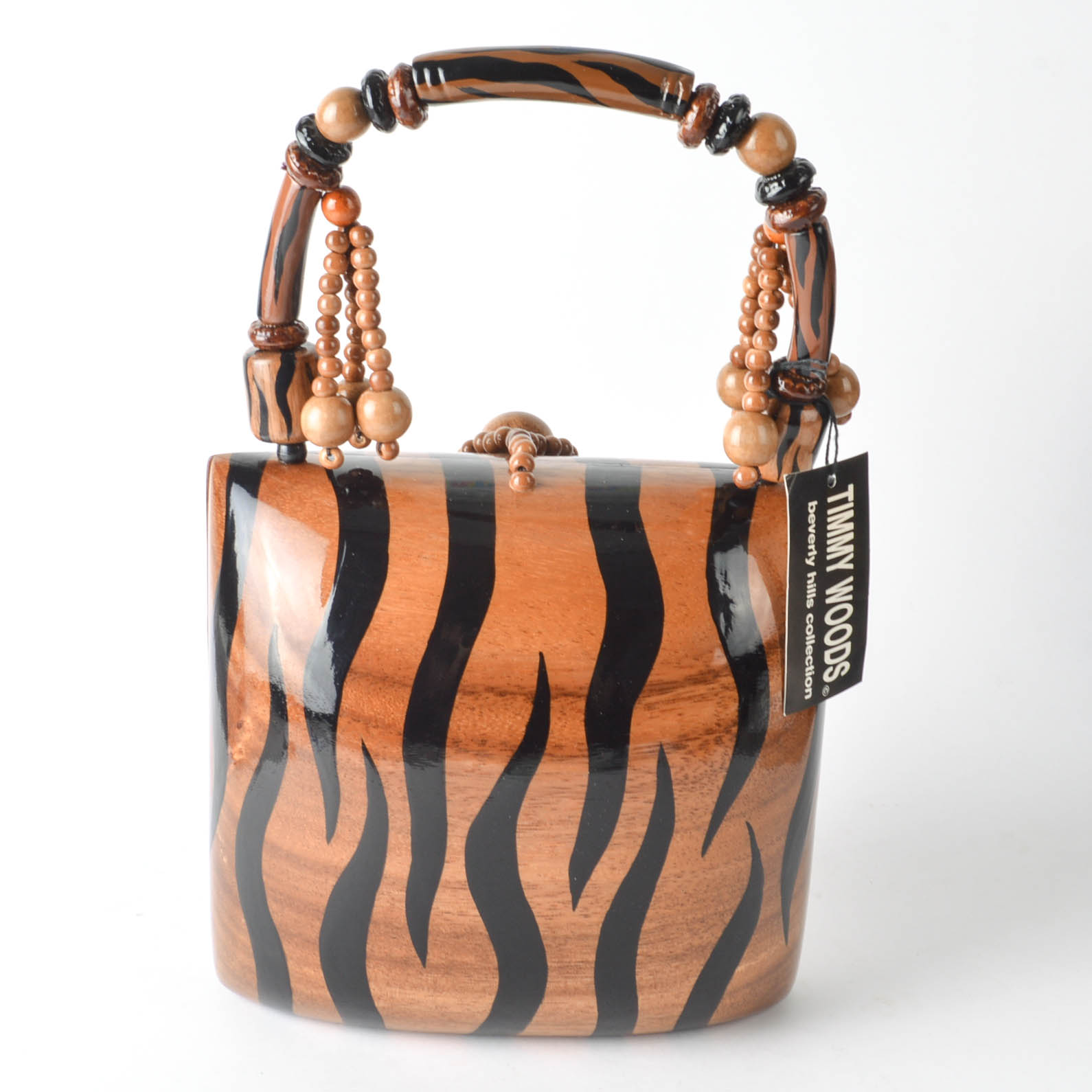 Timmy Woods of Beverly Hills Painted Acacia Handbag