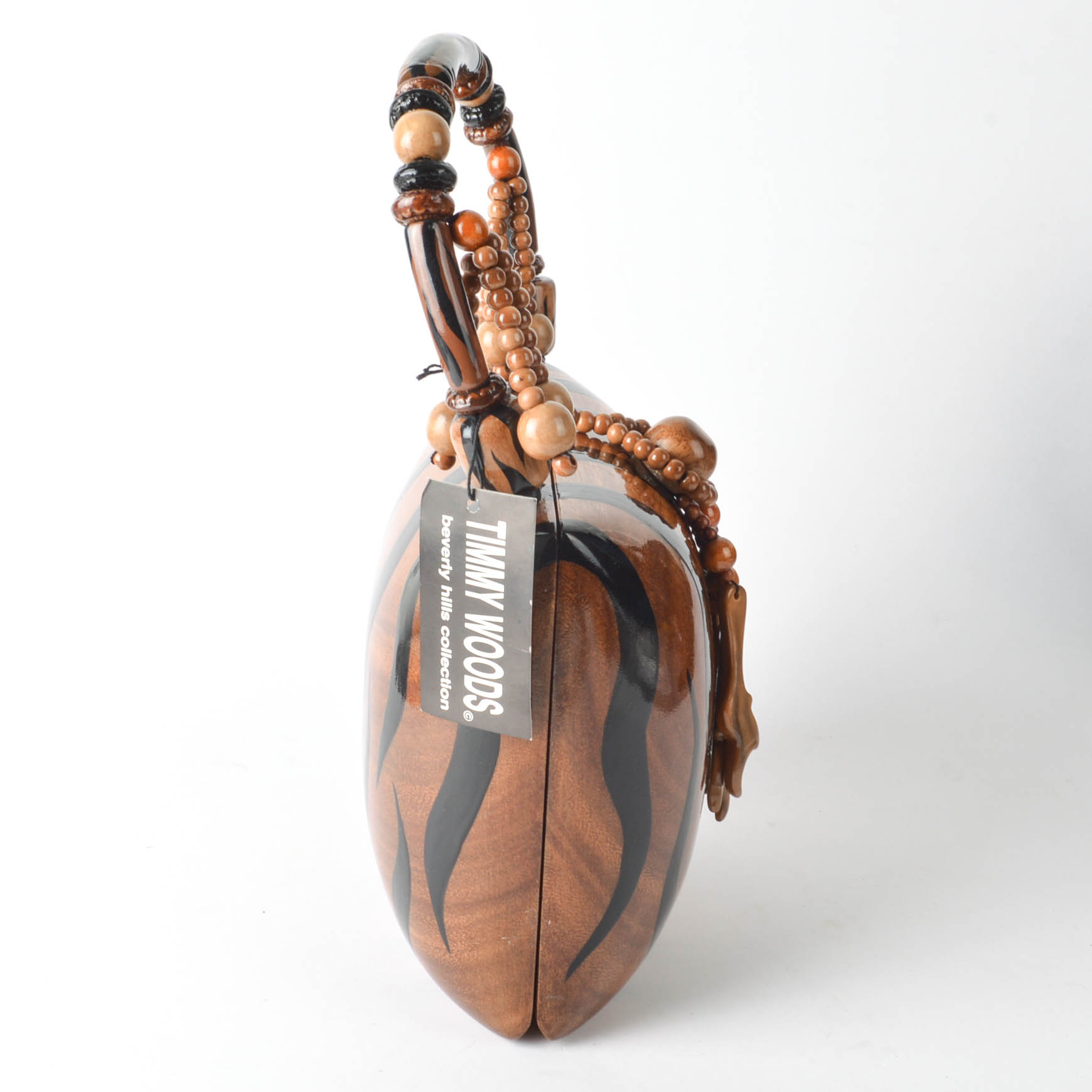 Timmy Woods of Beverly Hills Painted Acacia Handbag