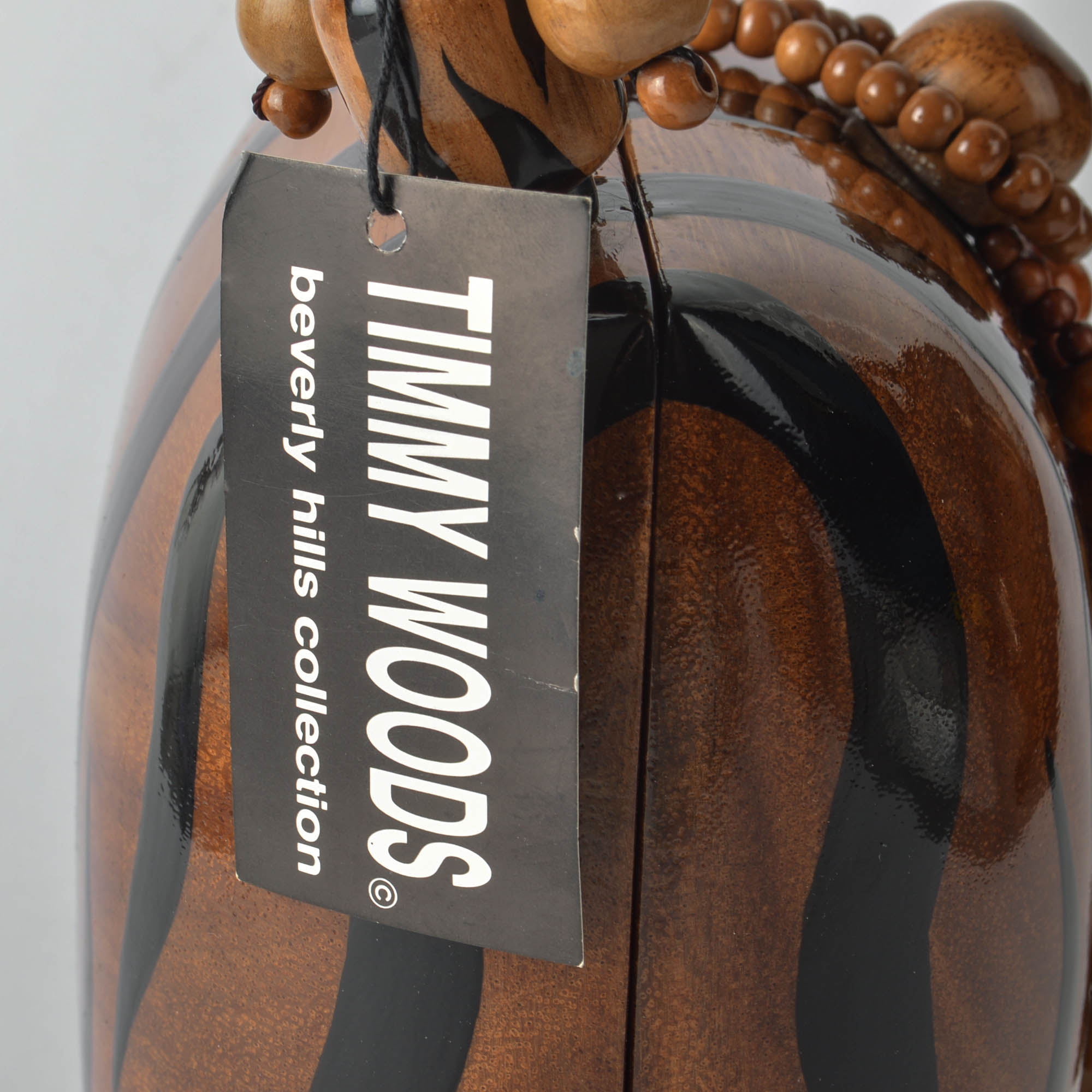 Timmy Woods of Beverly Hills Painted Acacia Handbag