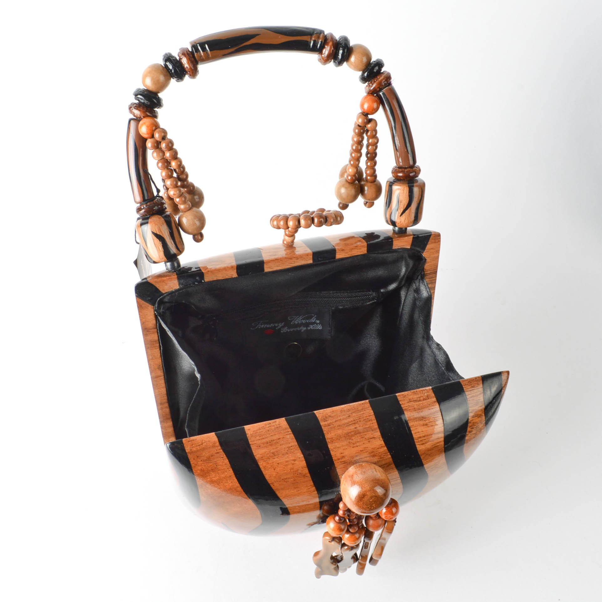 Timmy Woods of Beverly Hills Painted Acacia Handbag