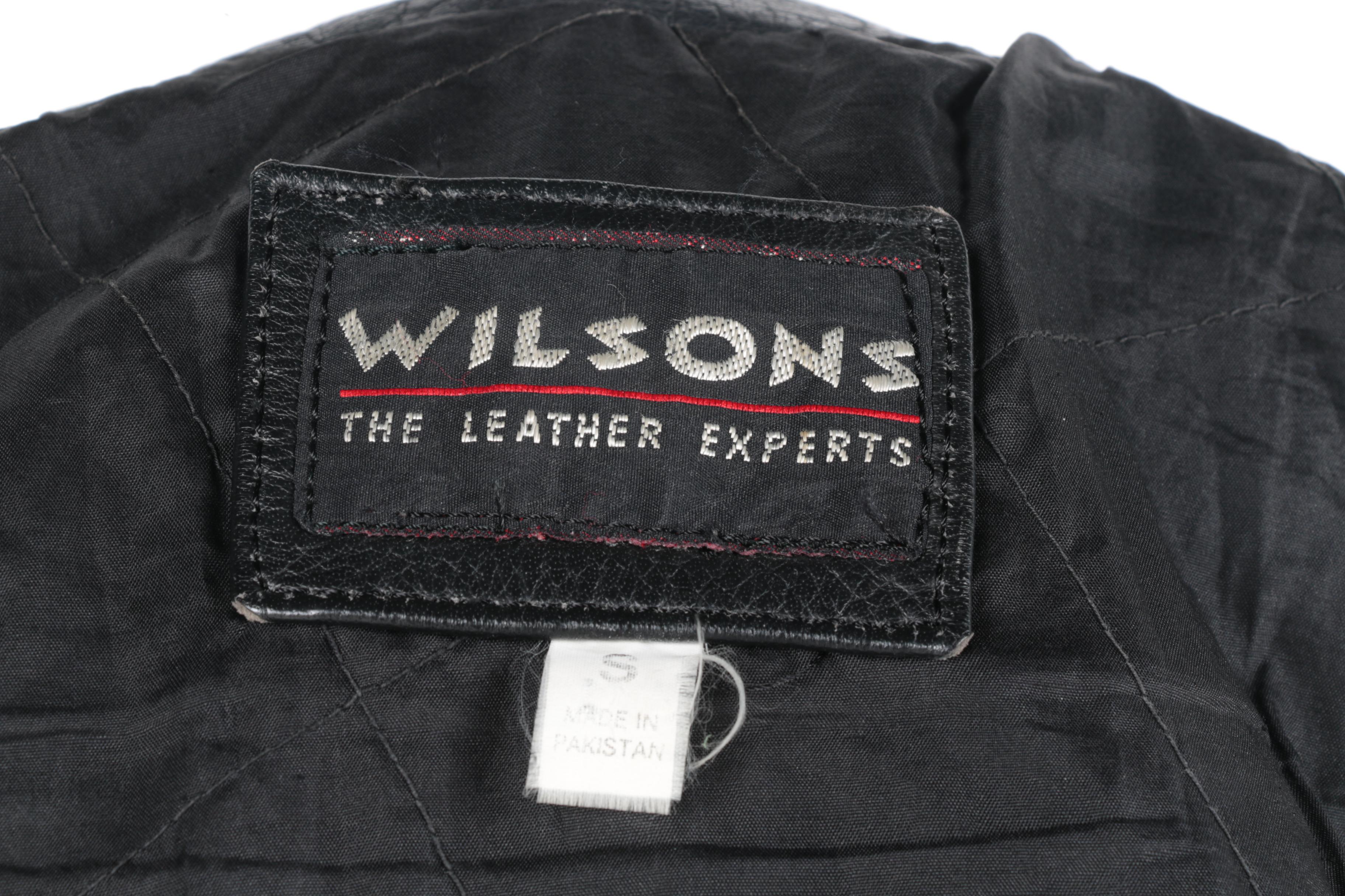 Men's Black Leather Motorcycle Style Jacket by Wilsons