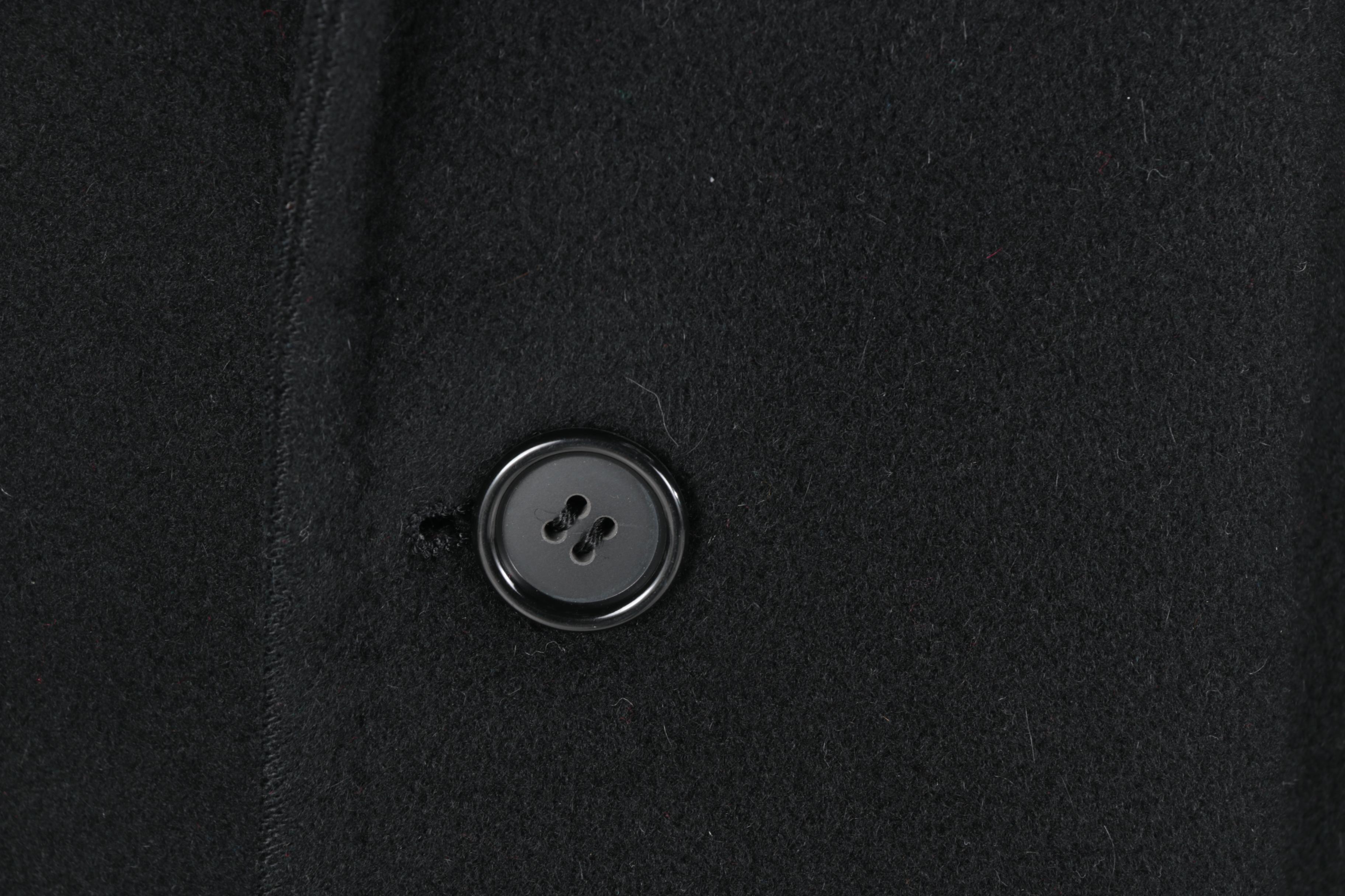 Men's Le Chevron Black Cashmere Coat