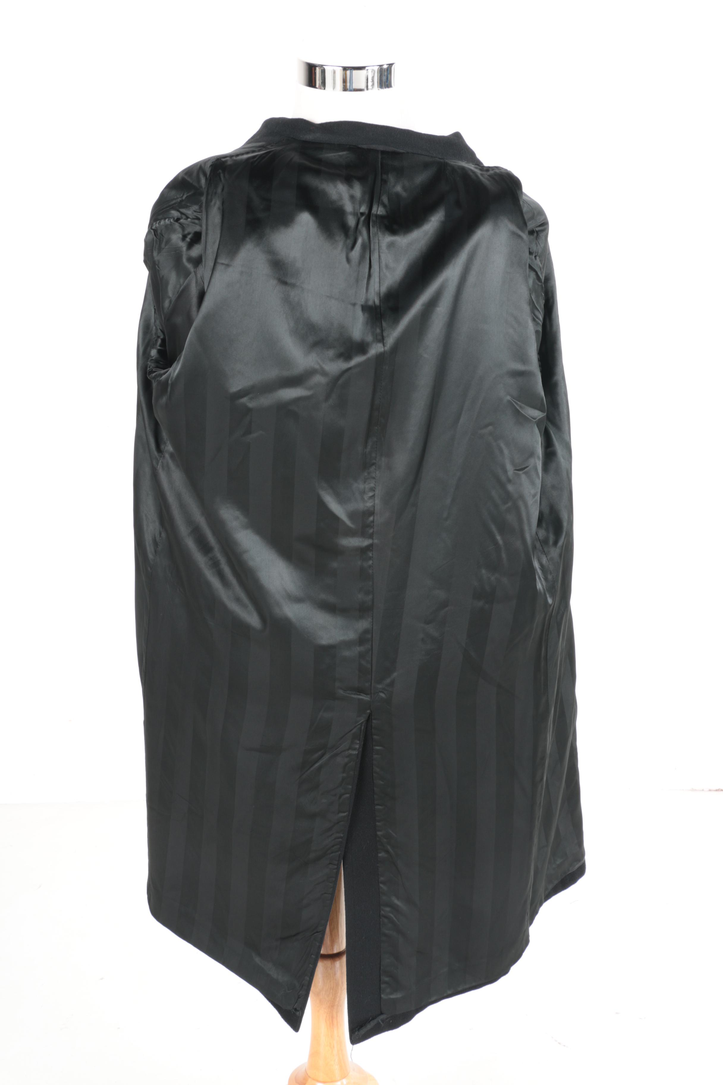 Men's Le Chevron Black Cashmere Coat