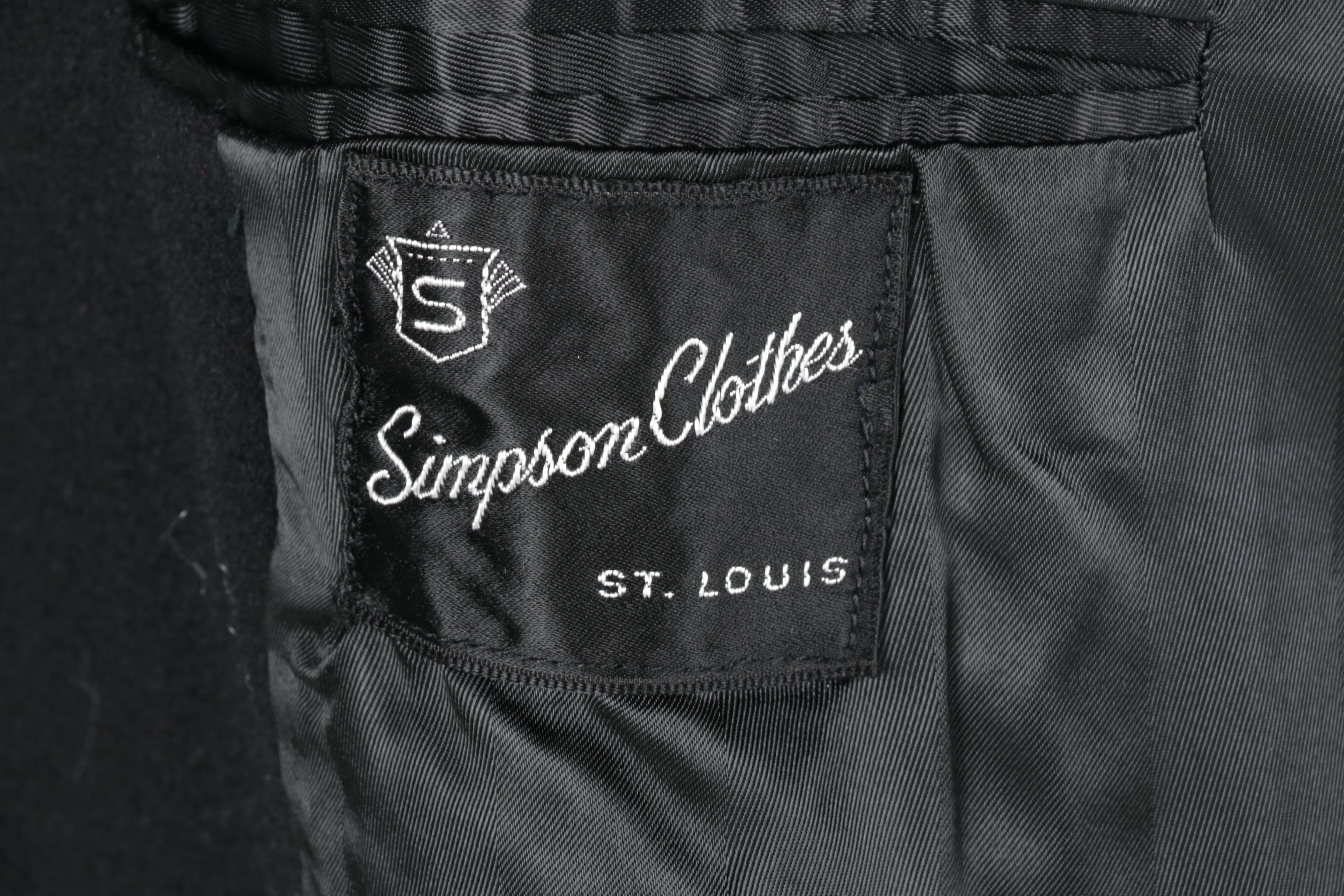 Men's Le Chevron Black Cashmere Coat