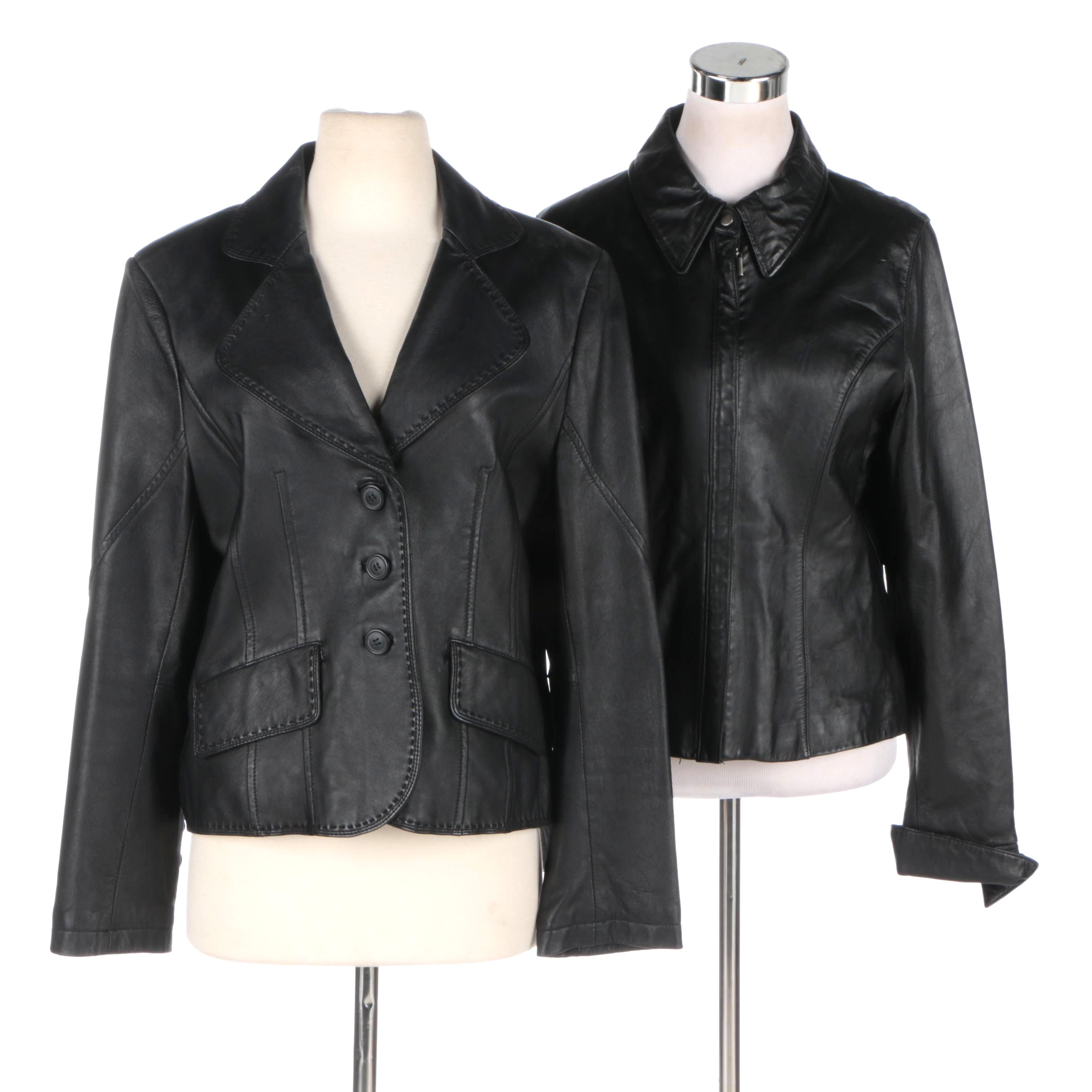 Women's Black Leather Jackets Including Max USA