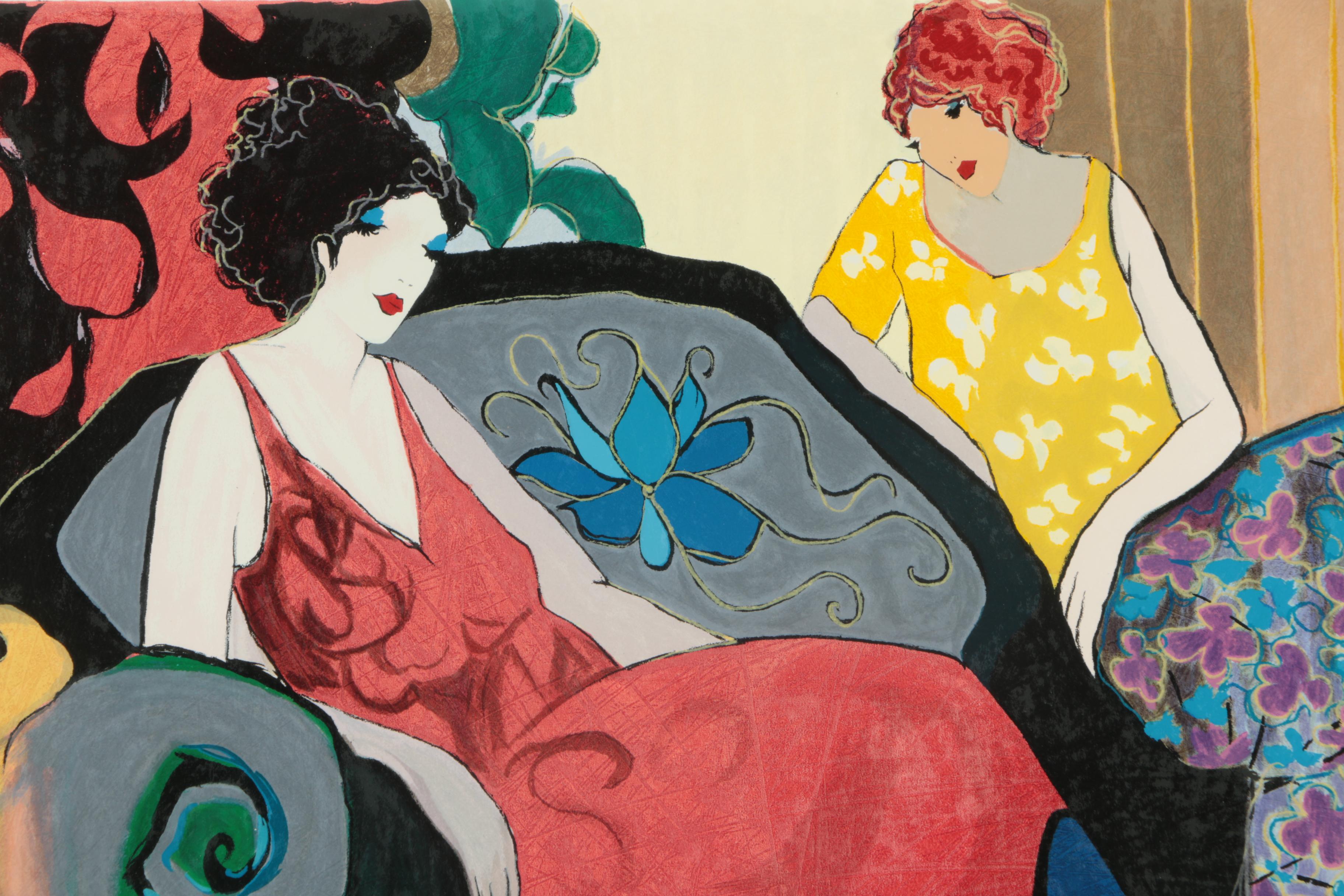Itzchak Tarkay Limited Edition Serigraph Print of Two Women