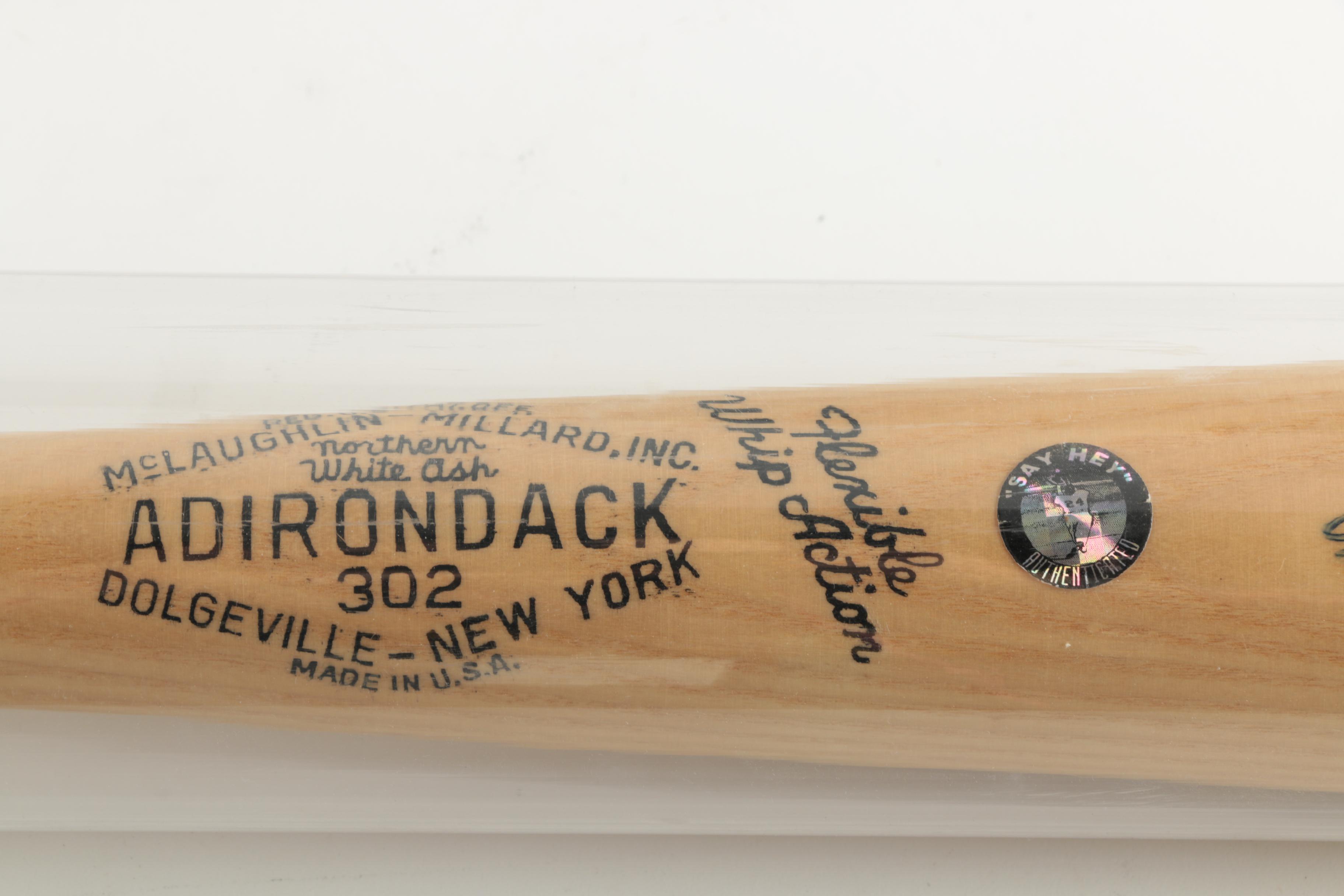 Signed Willie Mays Wood Baseball Bat