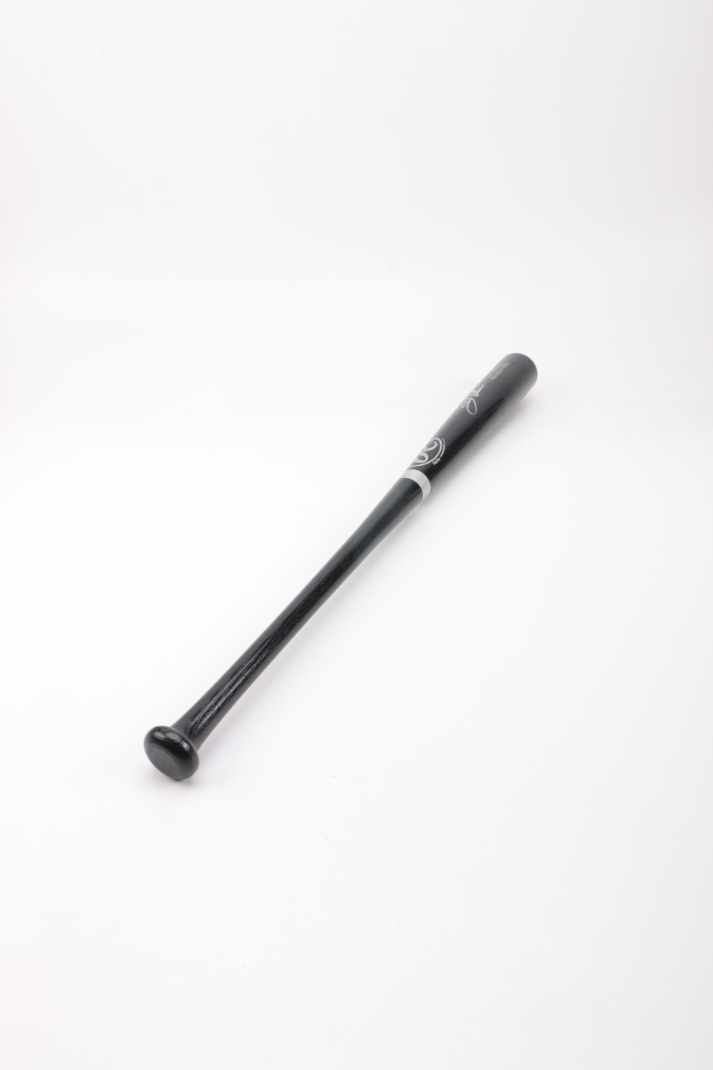 Signed Jim Thome Black Wood Baseball Bat