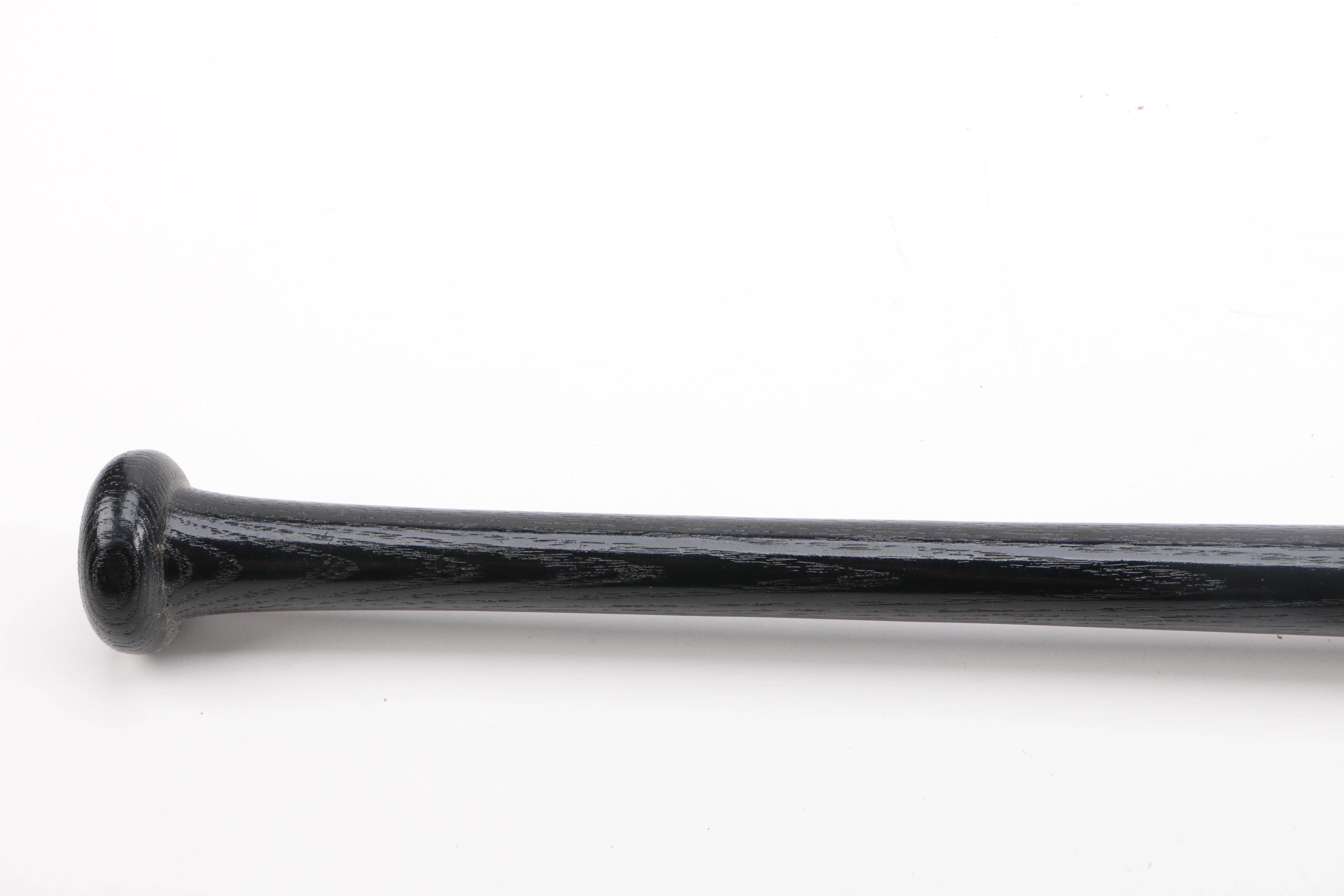 Signed Jim Thome Black Wood Baseball Bat