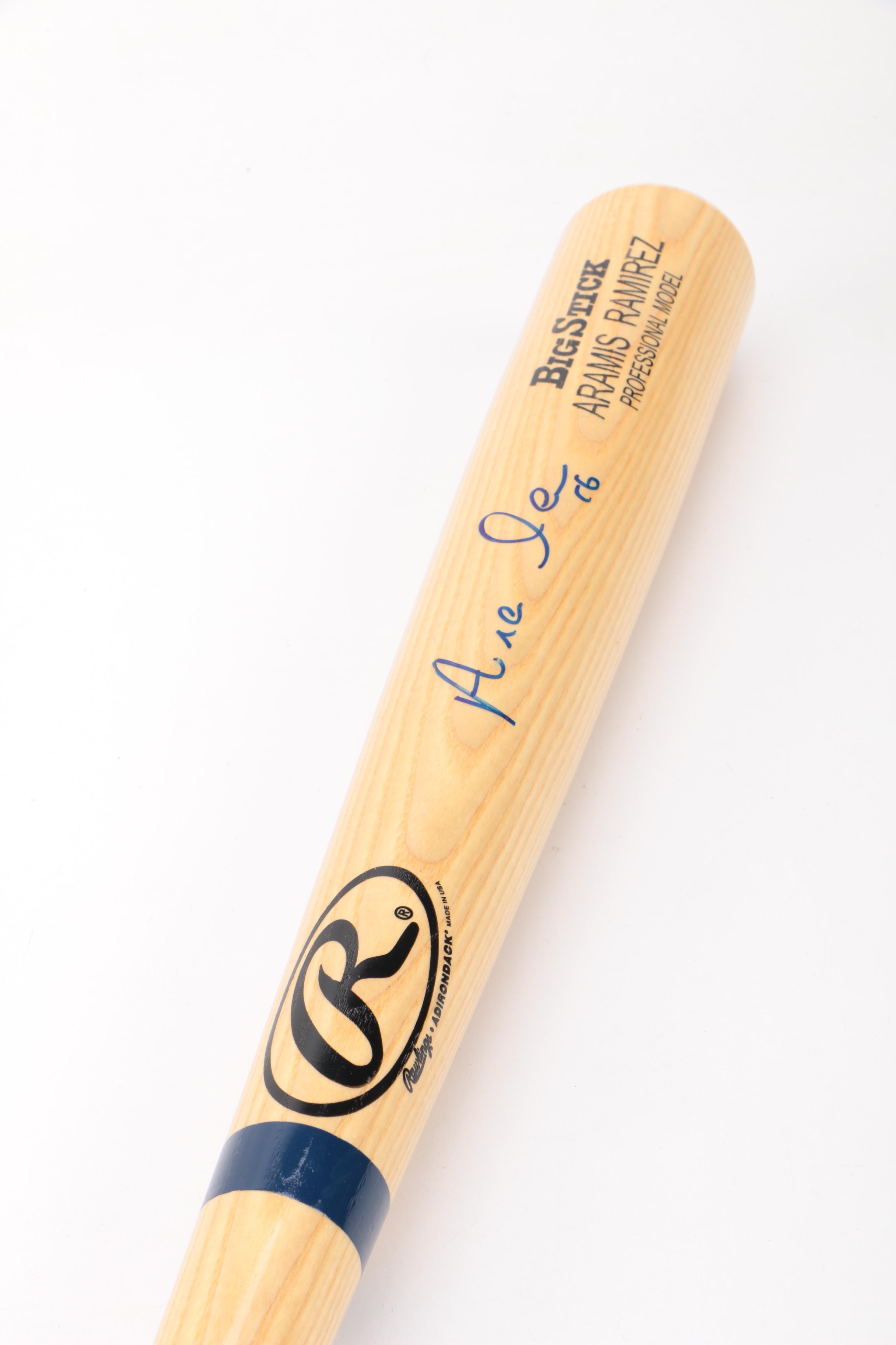 Signed Aramis Ramirez Wood Baseball Bat
