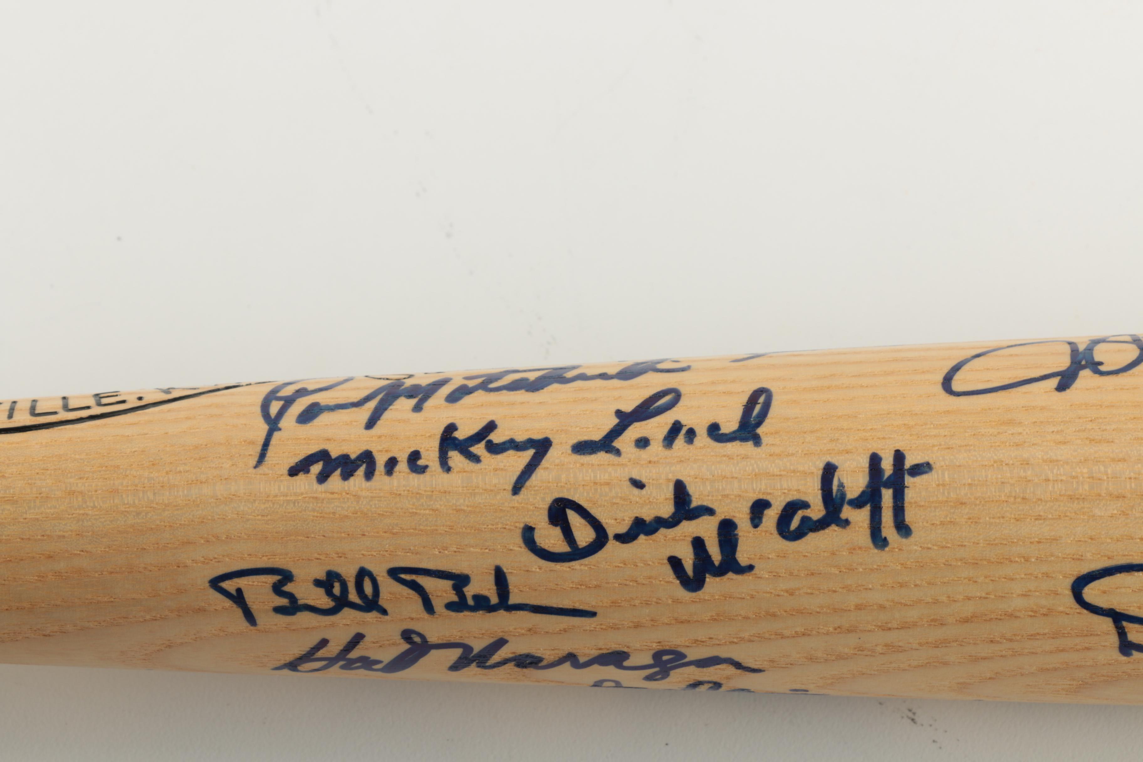 Signed 30th Anniversary Detroit Tigers 1968 World Series Champions Bat