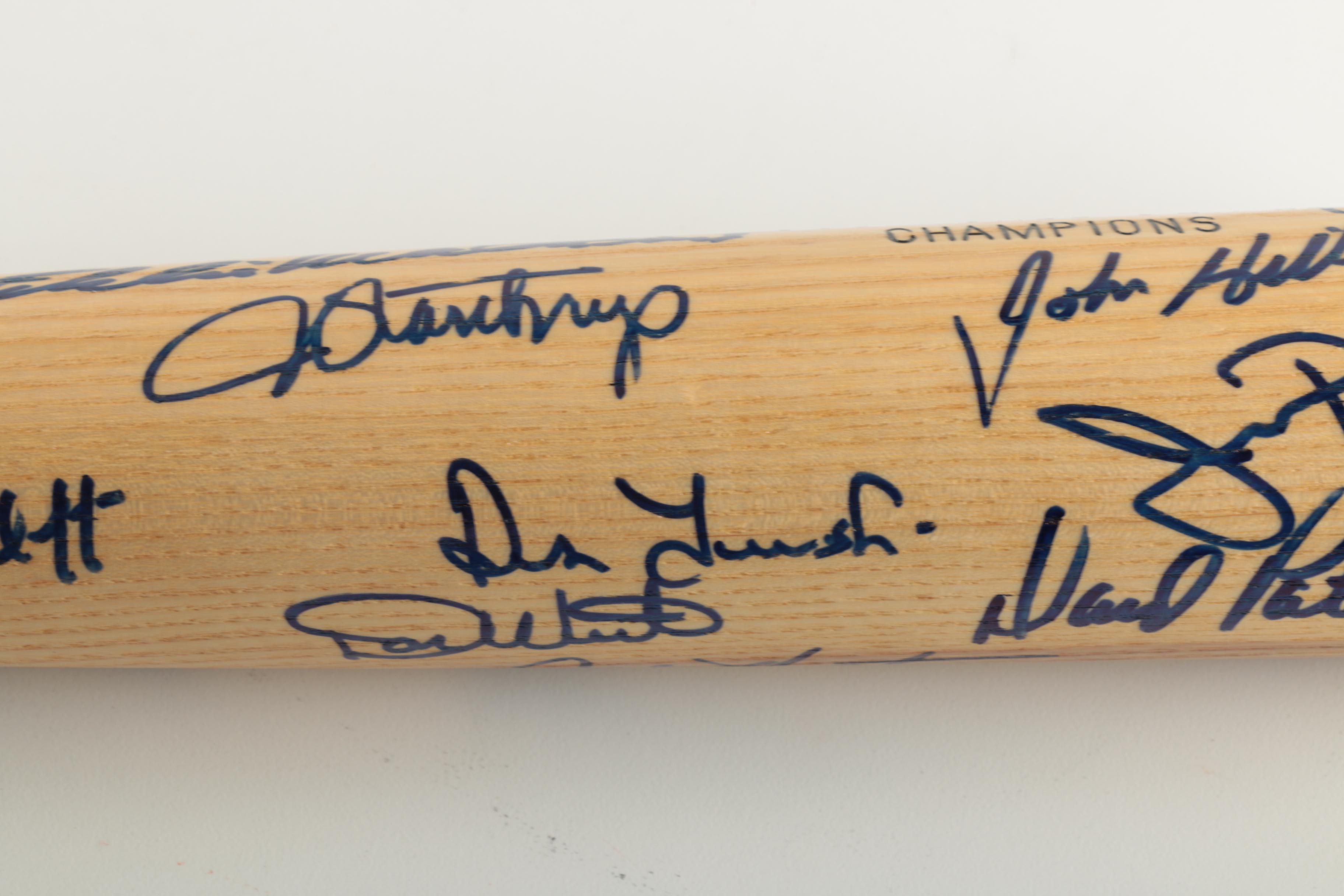 Signed 30th Anniversary Detroit Tigers 1968 World Series Champions Bat