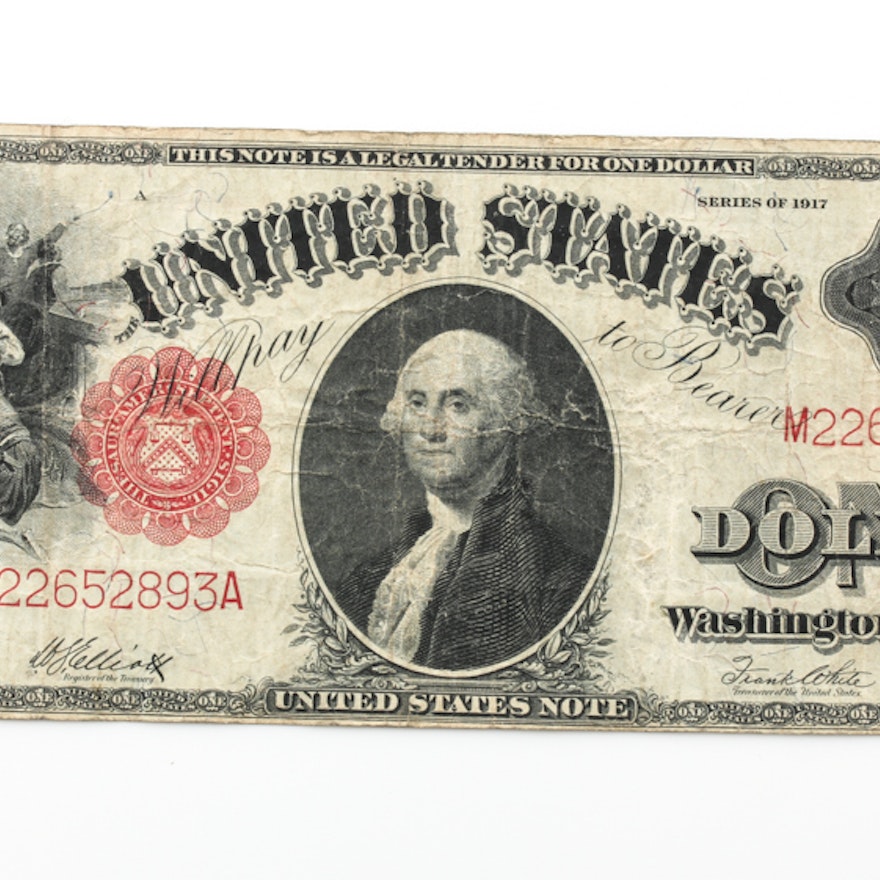Series of 1917 One dollar United States Note
