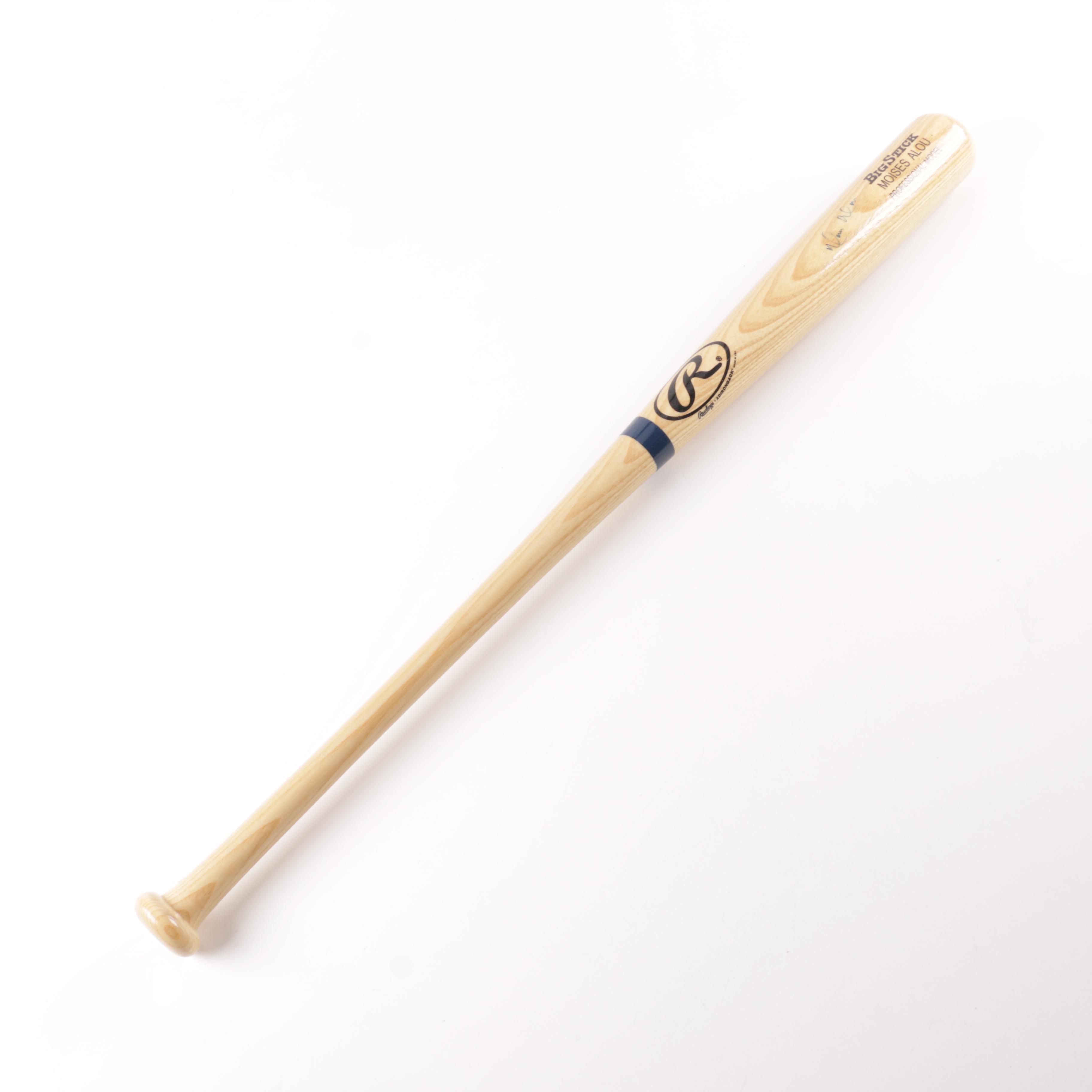 Moises Alou Signed Baseball Bat