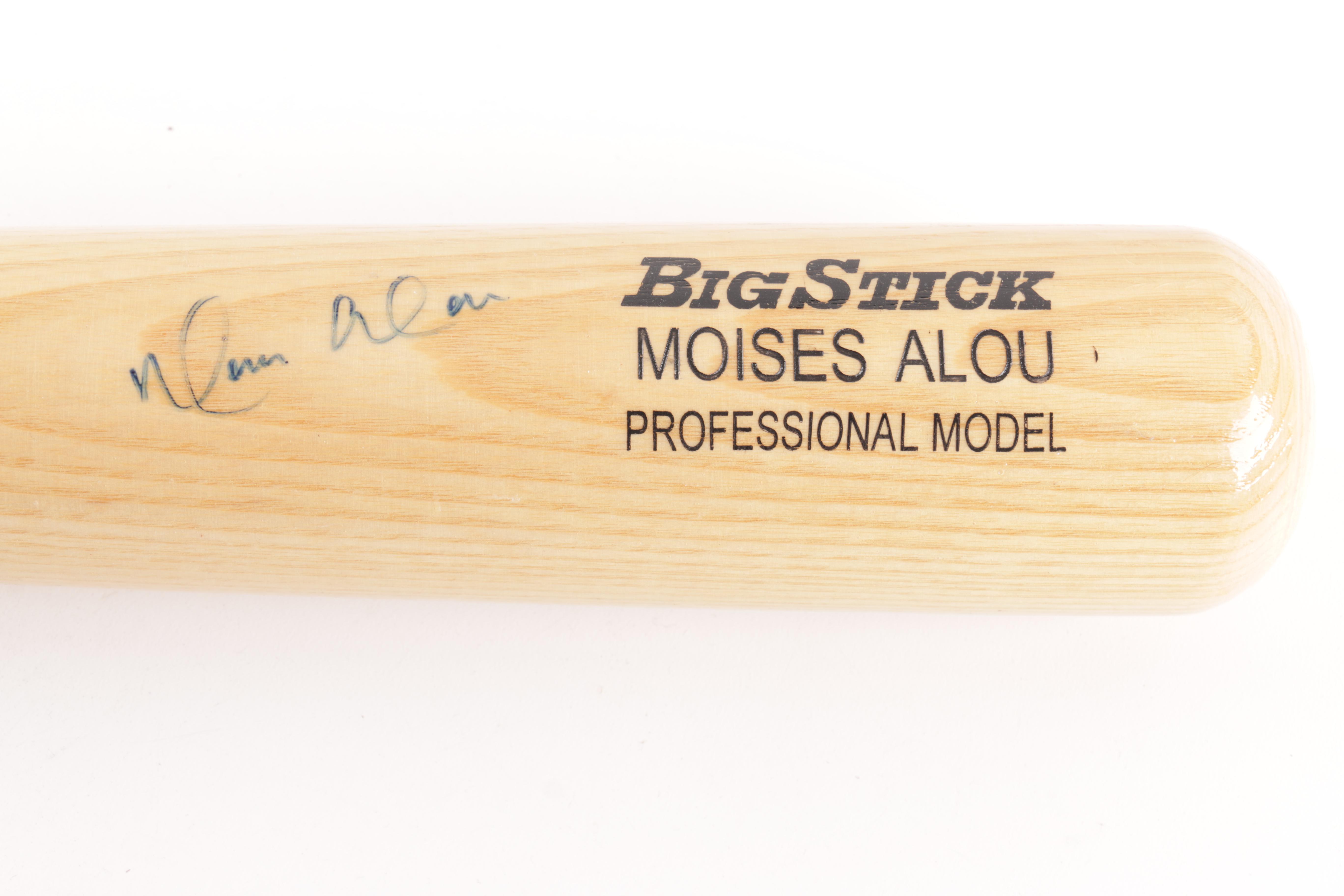 Moises Alou Signed Baseball Bat