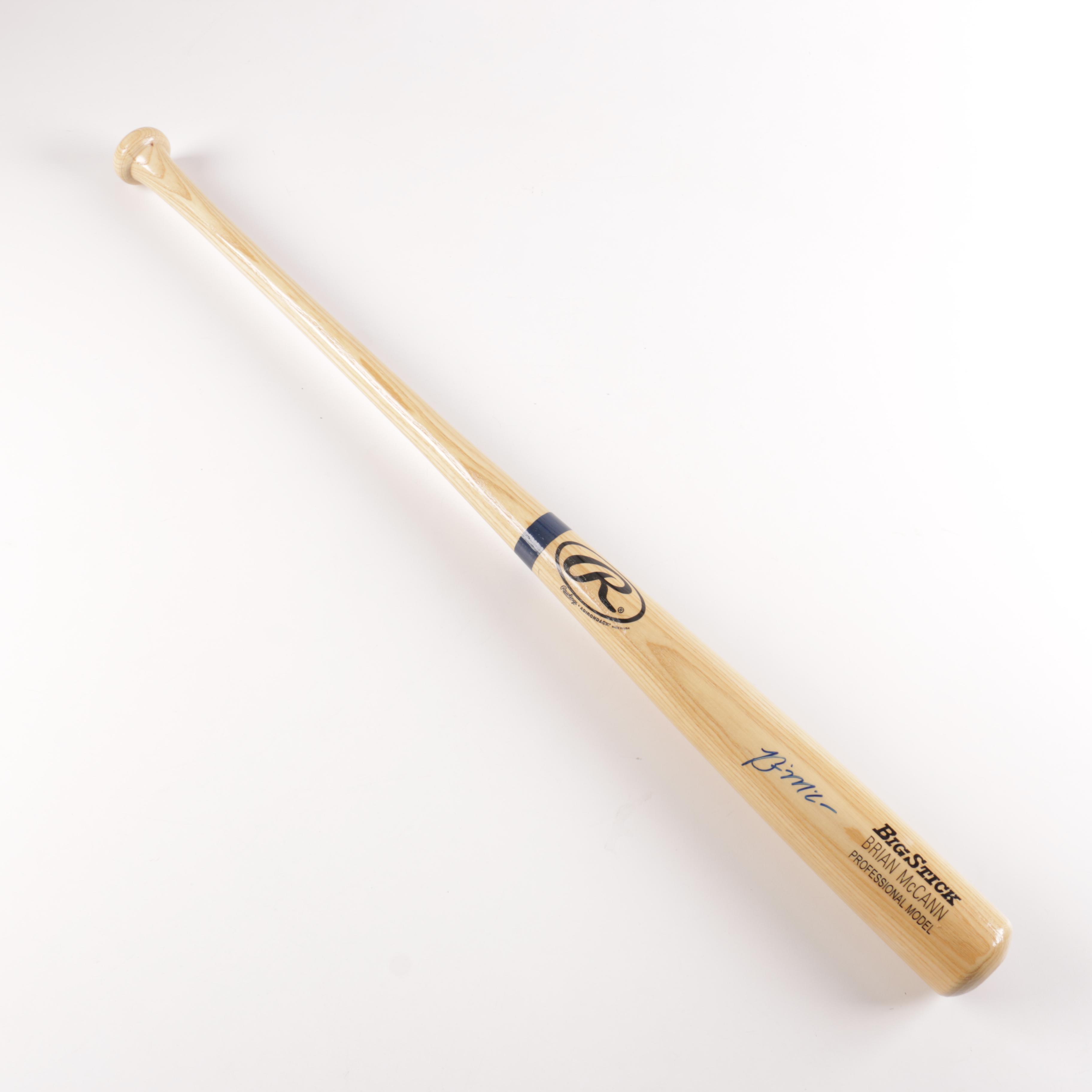 Signed Brian McCann Wooden Baseball Bat