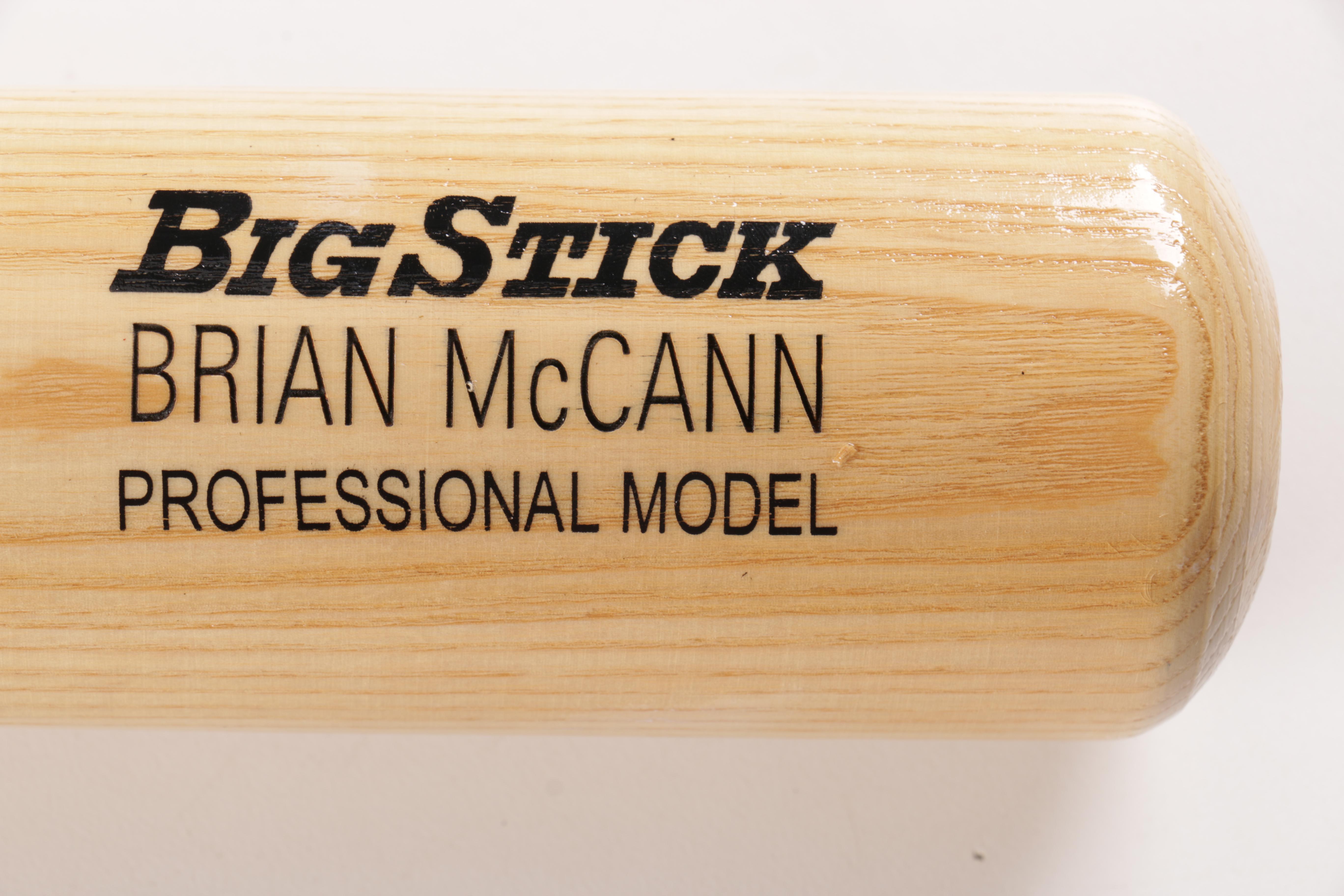 Signed Brian McCann Wooden Baseball Bat